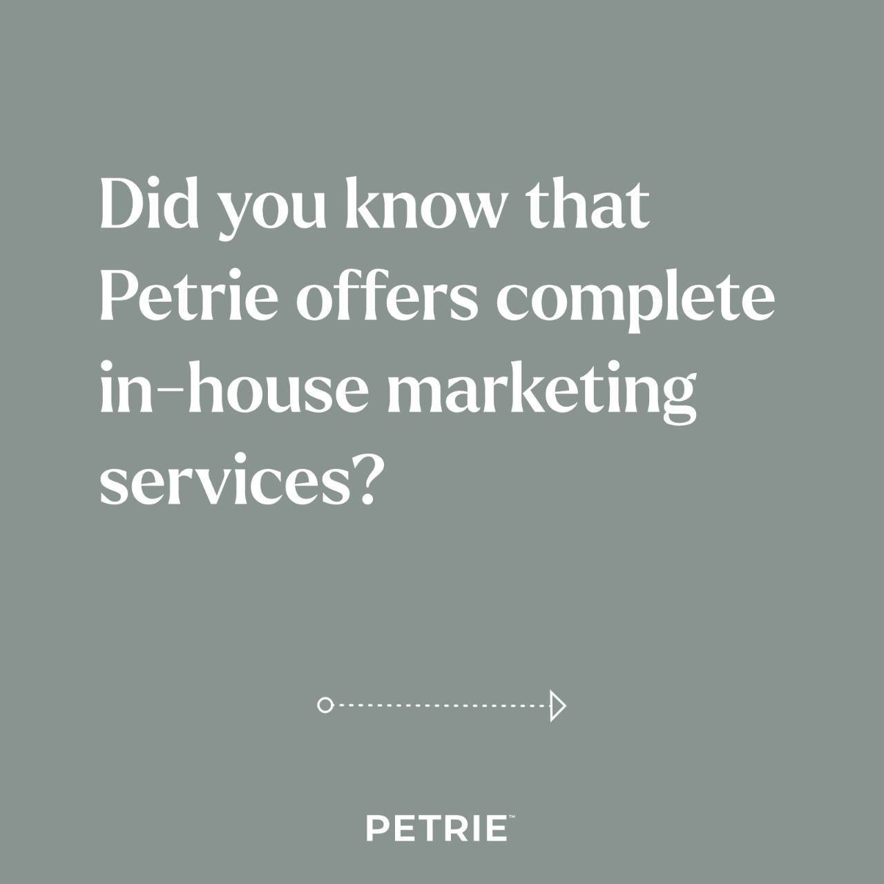 Did you know that Petrie offers complete in-house marketing services for property developments?

Our extensive development experience means we know what marketing is needed for each project, no matter how big or small they are. 

We analyse each proj
