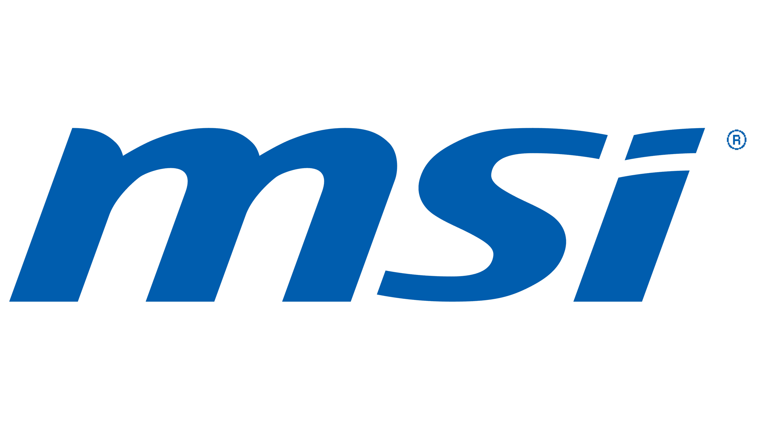 MSI logo in blue and black text.