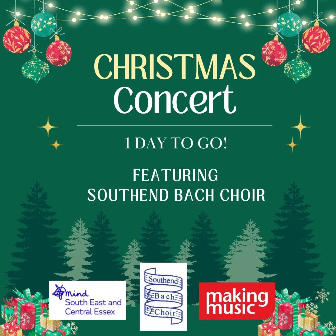 ✨ Just 1 day to go! ✨

Join us for our final fundraiser of the year and get into the festive spirit at our Christmas Concert 🎄🎶

Enjoy a joyful evening of beautiful music featuring Southend Bach Choice, set in the lovely surroundings of Kings Road 