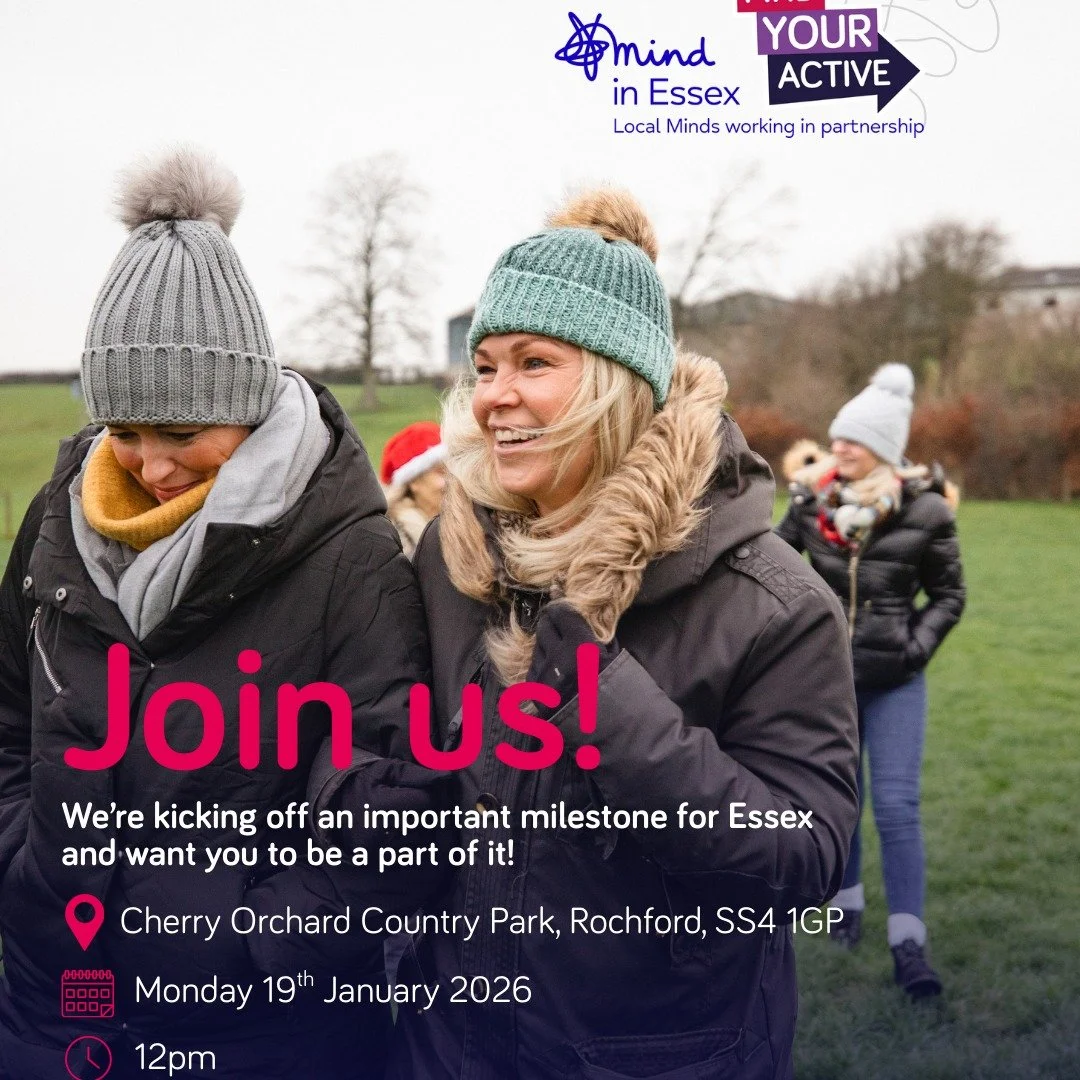 A new partnership is taking shape 👀&hellip; and we can&rsquo;t wait to share more soon. 
Join our launch walk on 
🗓️Monday 19th January 
📍Cherry Orchard Jubilee Country Park in Rochford 
⏰12pm to be part of the journey.

#bluemonday #mentalhealthm