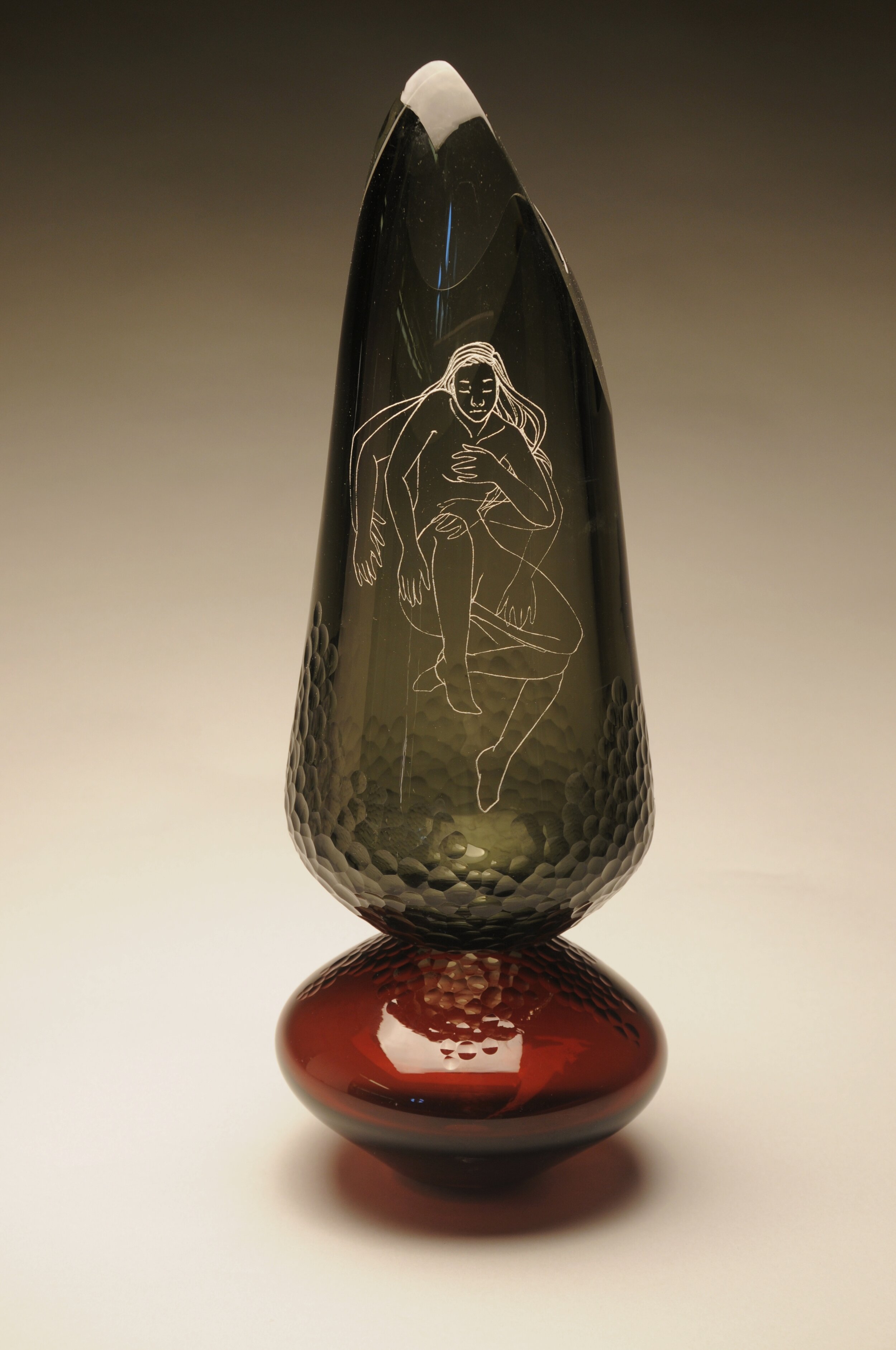 Holding Together, but Falling Fast, Blown and carved glass, 2019.
