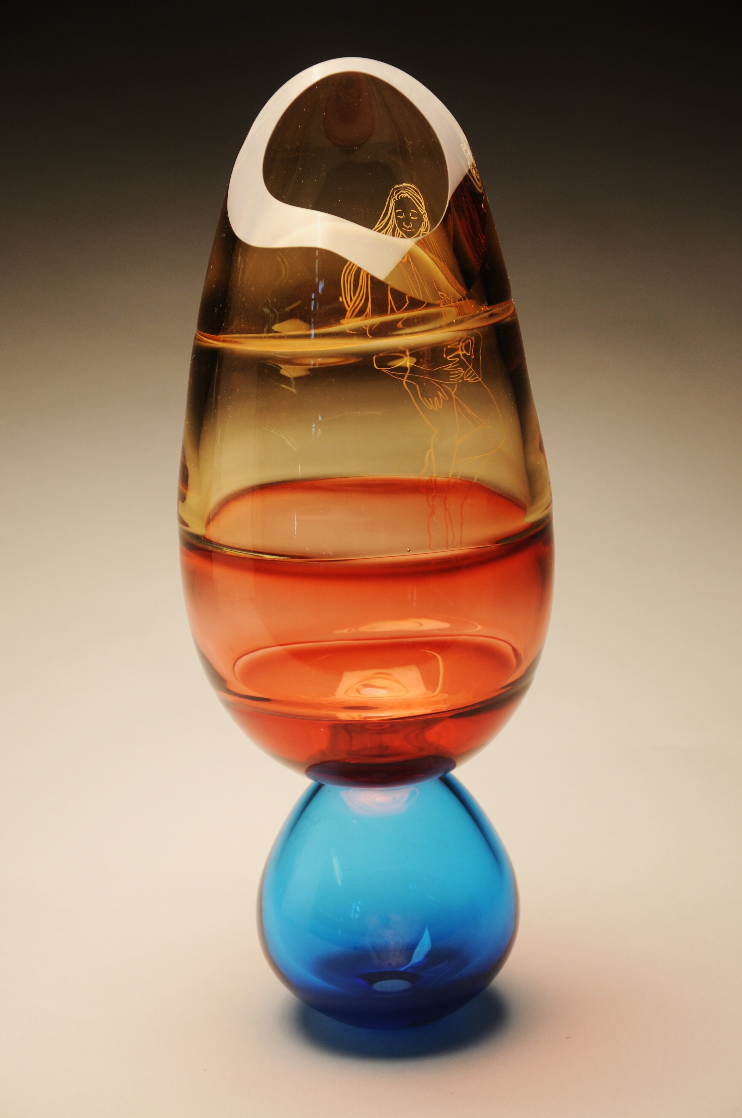 Mornings Spent Beside You, Blown and carved glass, 2019.