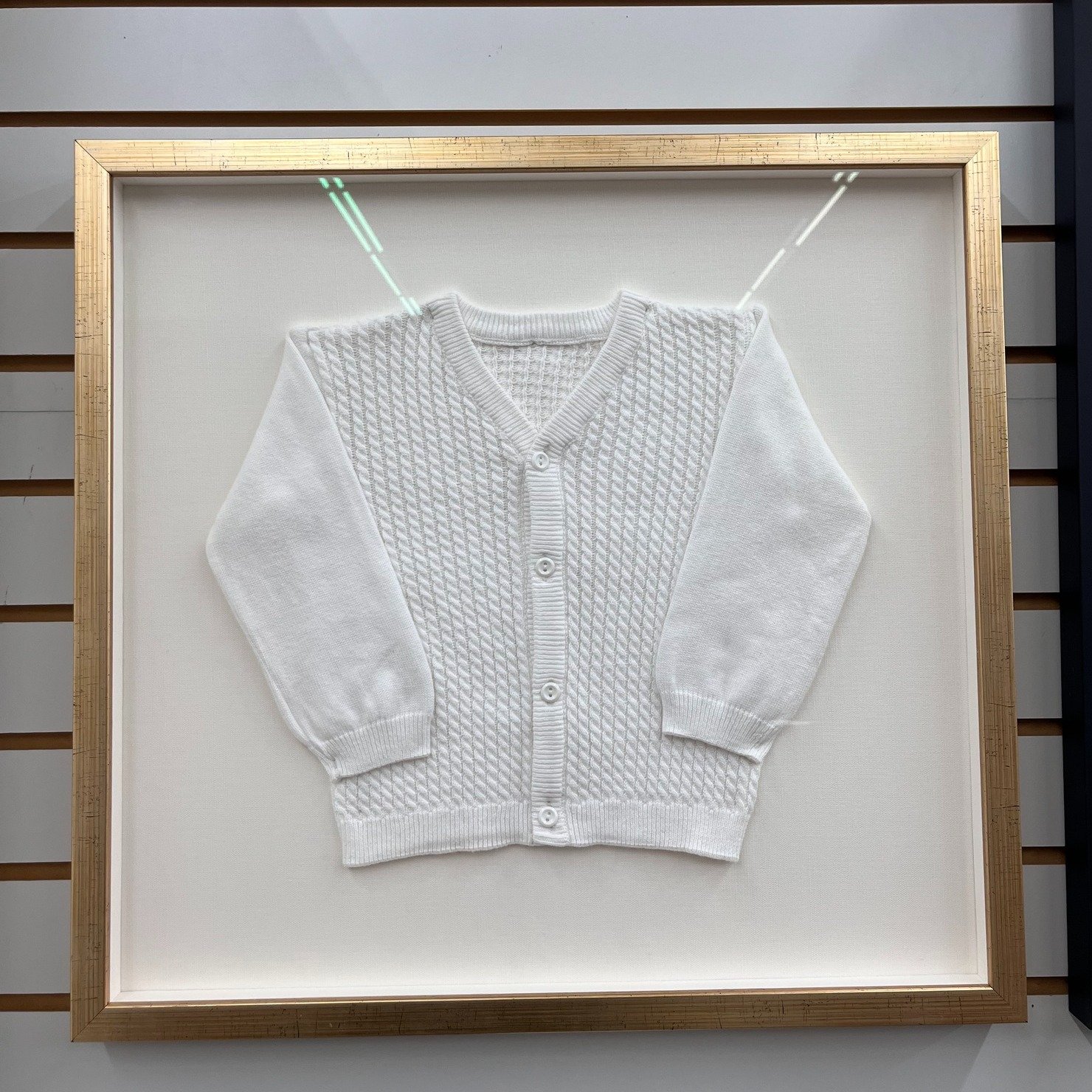 How cute is this framed baby sweater? We can frame clothes, too!

#thompsonsframe #customframing #interiordesign #uniquegifts #customgiftgiving #customgifts #framedart #localart #gallerywall #fineart #pictureframes #luxuryinteriordesign #shopsmall #h