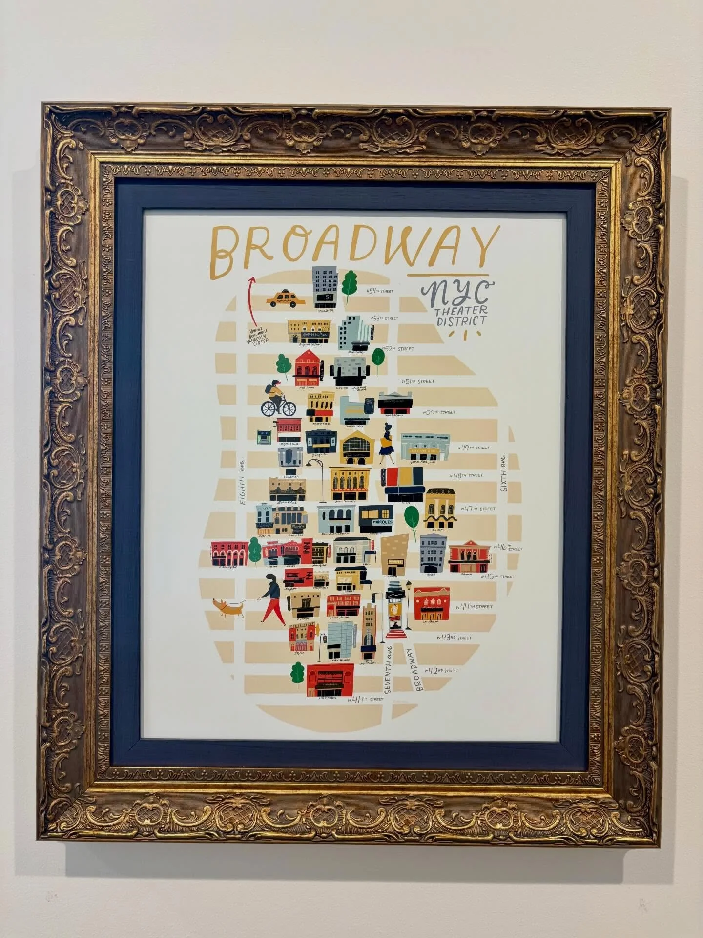 We wanted to give this adorable map of the theaters on Broadway the glitz it deserved without breaking the bank. These gorgeous, glam frames are both part of our poly collection, which helps keep them affordable. We love finding creative ways to meet