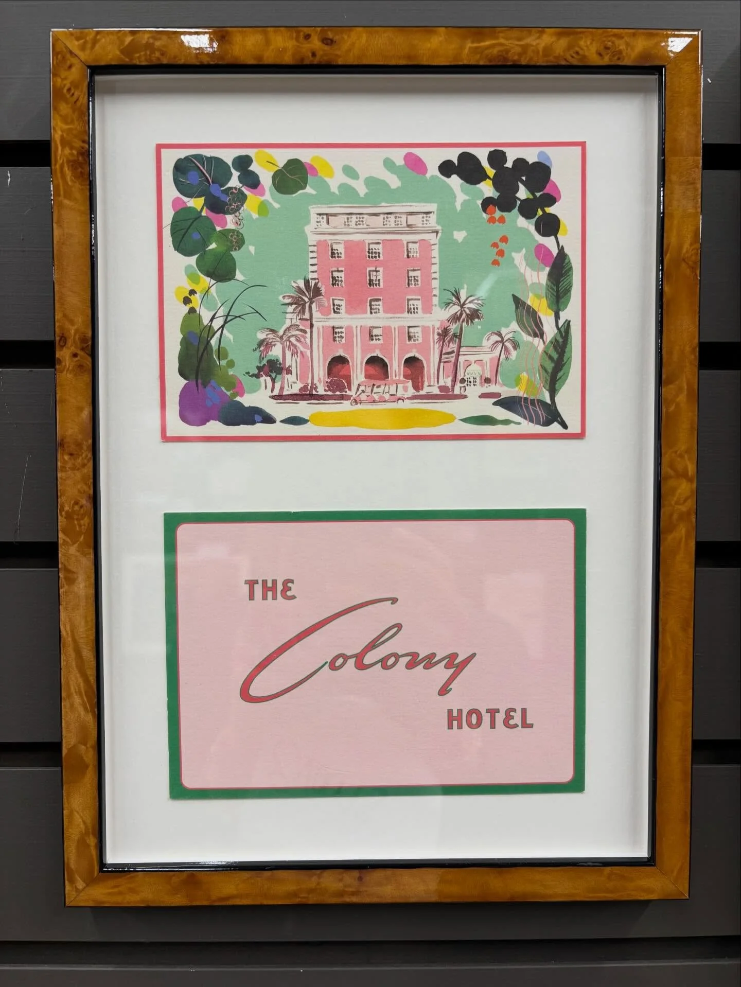 Our clients have been framing up some beautiful pieces this week! 

1-this glossy mini burl wood frame is minimalist and memorable. Perfect for such a special piece
2-traditional meets modern with this dainty linen liner and sleek warm gold frame, hi