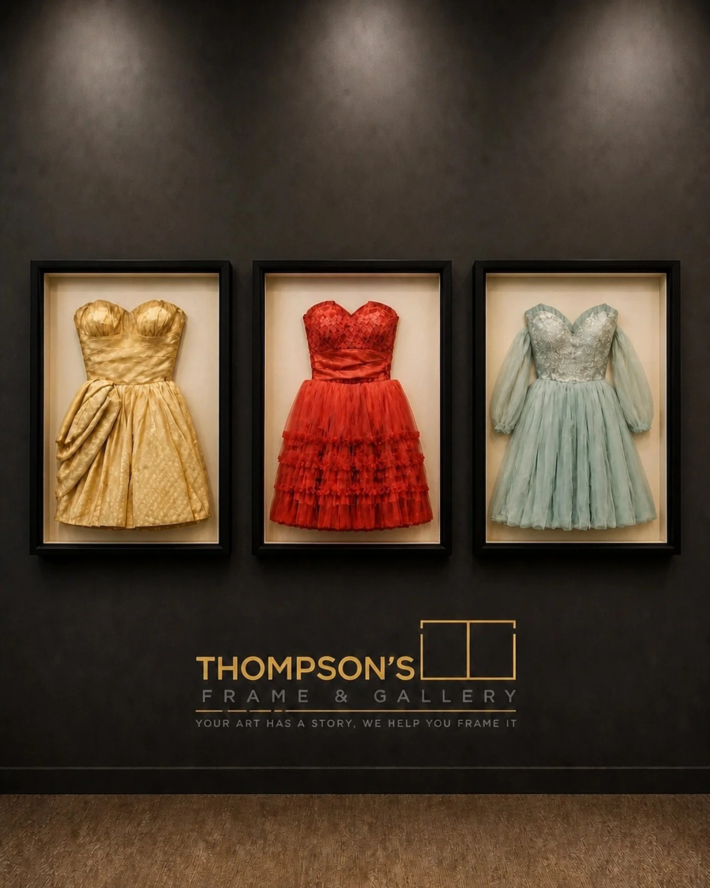 We feel so honored to bring your precious family memories to life!! ❤️ These vintage dresses were a dream to work on. Using expert pinning and mounting, we created custom shadow boxes that turn heirlooms into breathtaking wall art. Preservation is al
