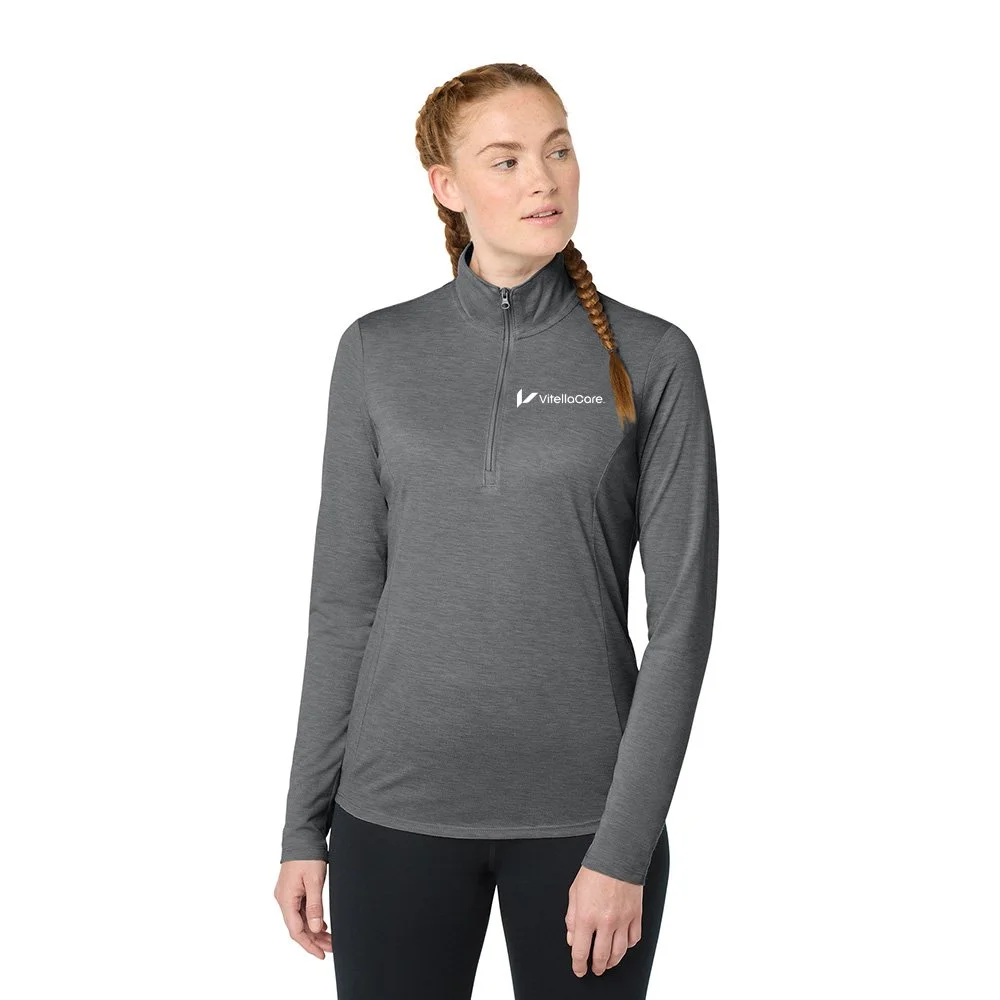 Sport-Tek Women's PosiCharge Tri-Blend Wicking 1/4-Zip Pullover