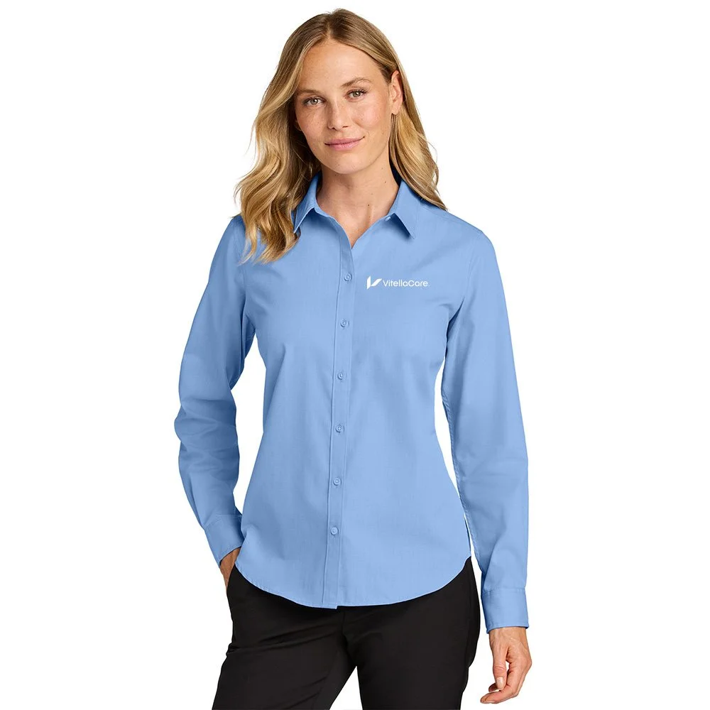 Port Authority Women Long Sleeve Nailhead Easy Care Shirt