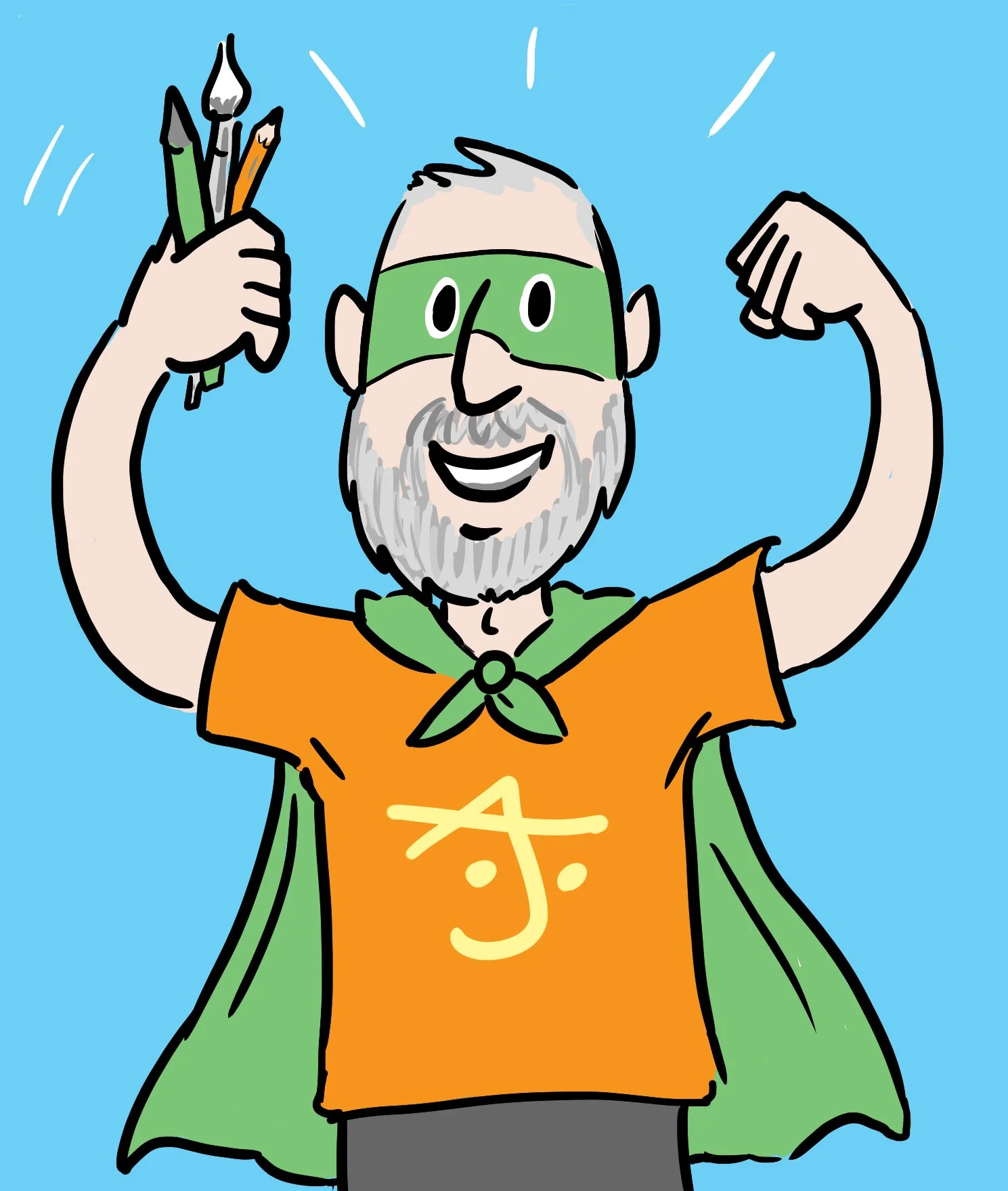 illustration of A.J.