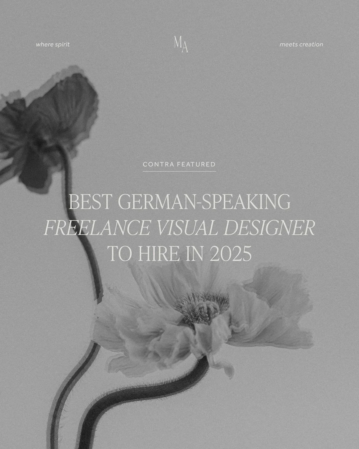 I&rsquo;ve been featured on Contra as one of the Best German-speaking freelance Visual Designers to hire in 2025. 💫

Just wanted to put this here, as a little reminder to myself. Especially in times of self-doubt. I think every creative can relate. 