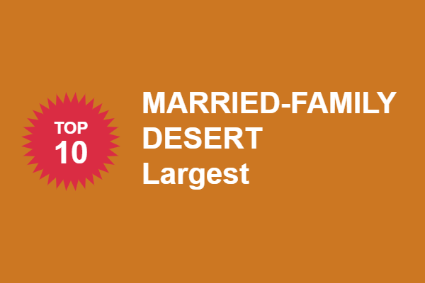 7/8 Married-Family Deserts Top 10 Largest