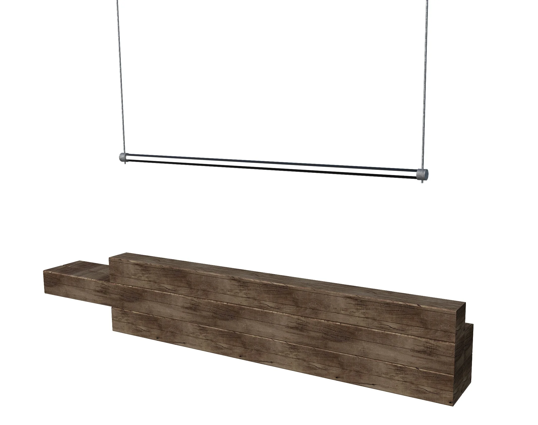 Suspended linear lighting and timber beam detail inside the Greenhouse Restaurant Iceland.