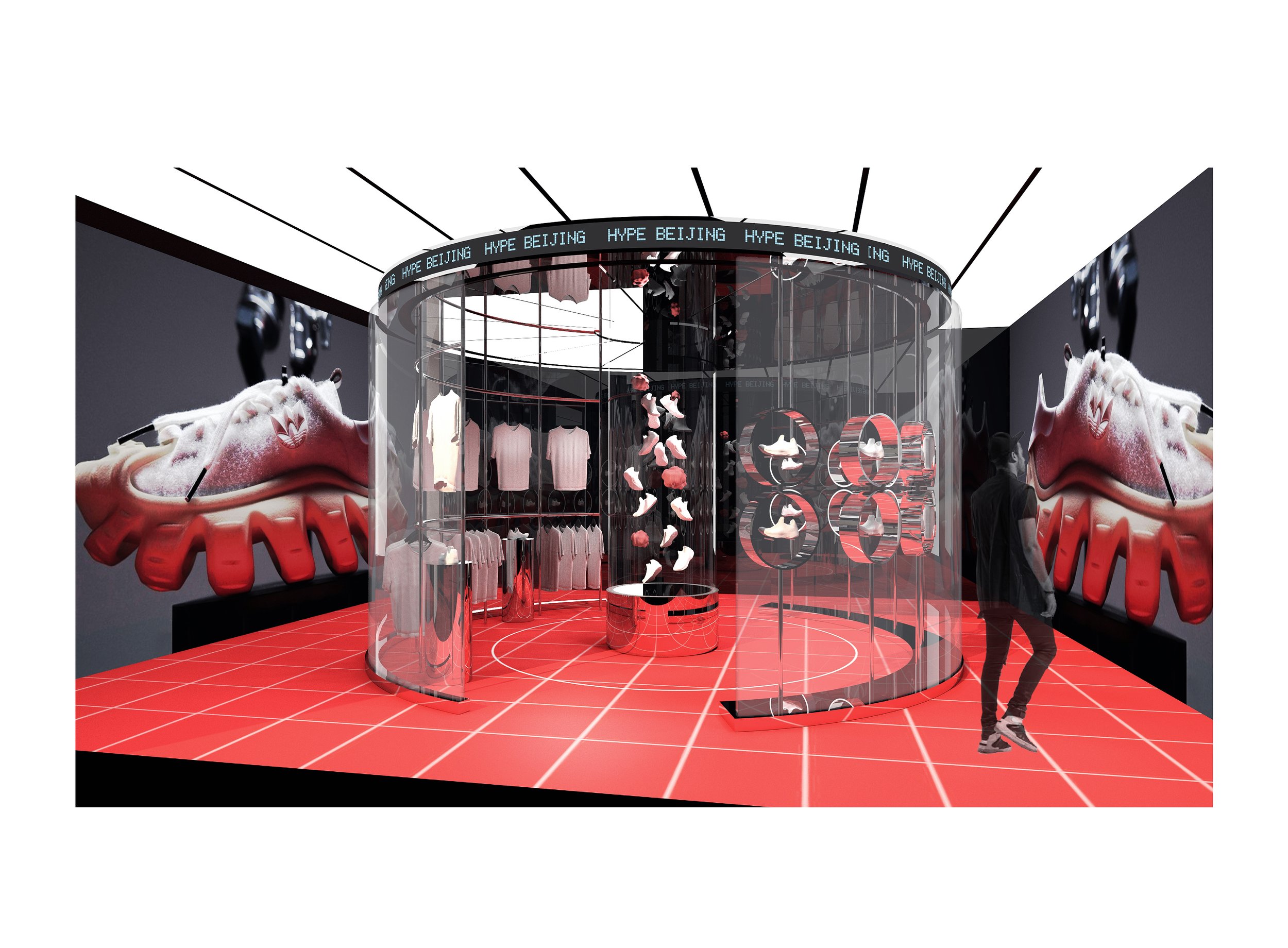 Sean Brady - adidas Beijing hype zone concept 3D visual