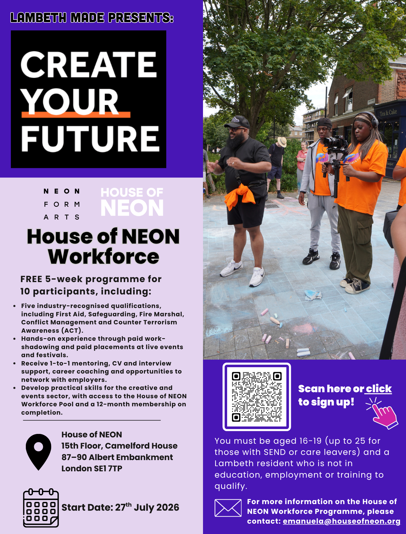 HoN X Lambeth Made Paid Opportunities