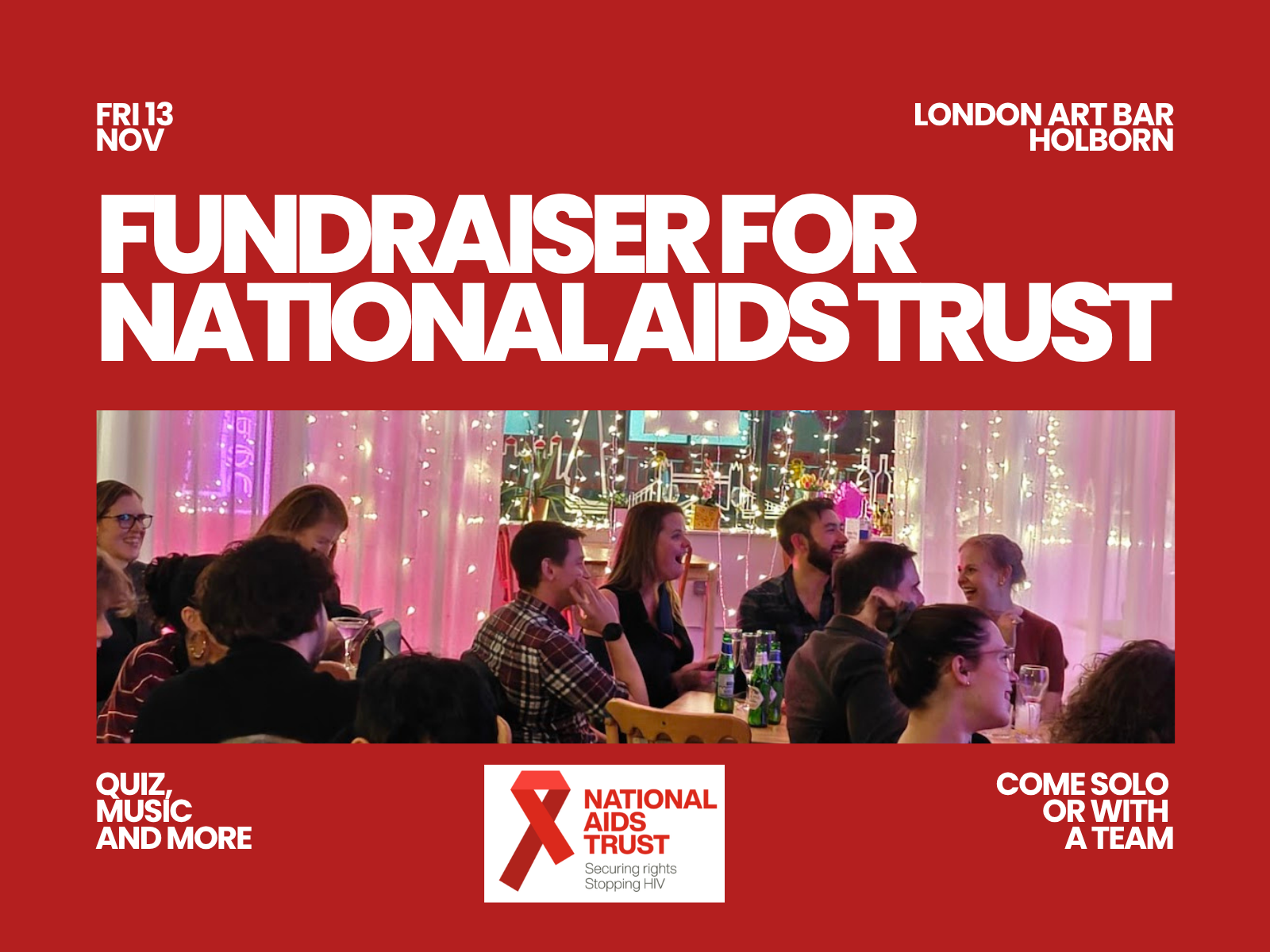 Fundraiser for National AIDS Trust - Quiz &amp; Music 
