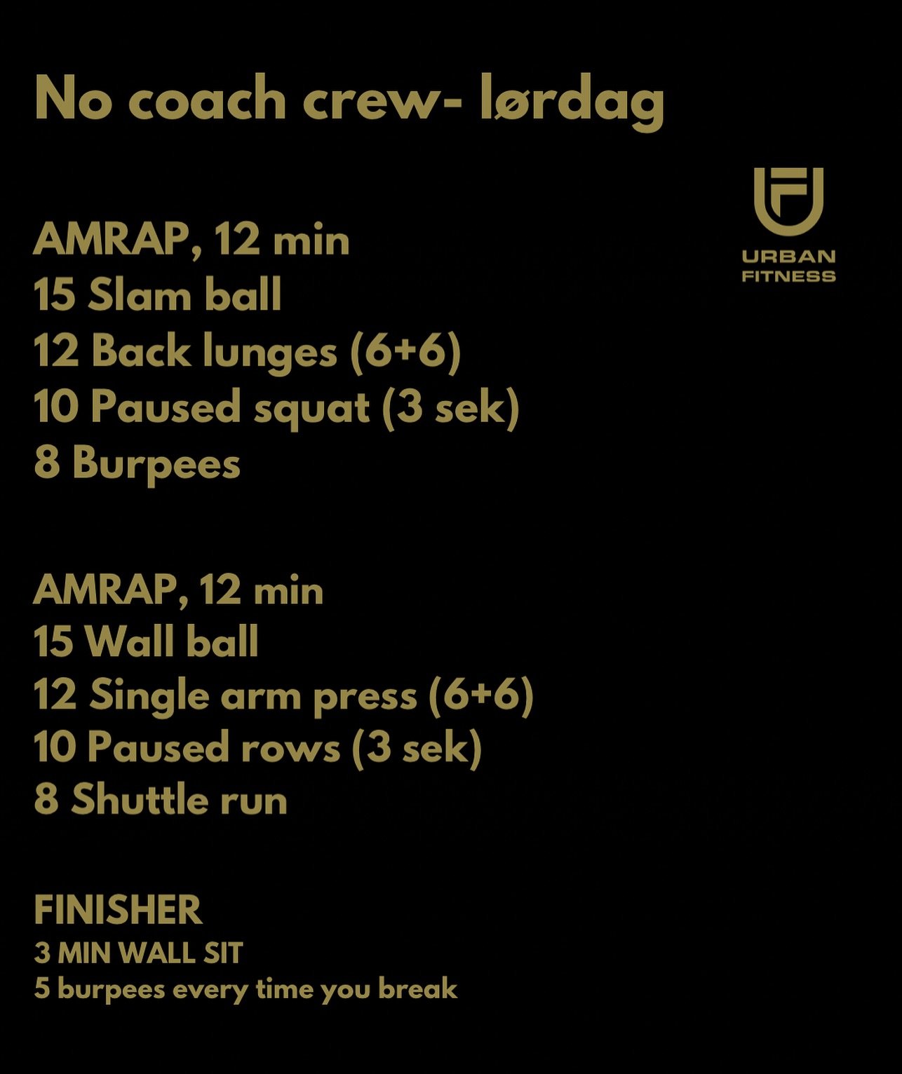 Gooood l&oslash;rdag dere!💫 

P&aring; dagens &oslash;kt, kan dere bruke dumbells eller kettlebells p&aring; alle &oslash;velsene uten dem med medisinball. 

Velg tunge dumbells/kettlebells, ettersom at det er relativt f&aring; repetisjoner og fokus