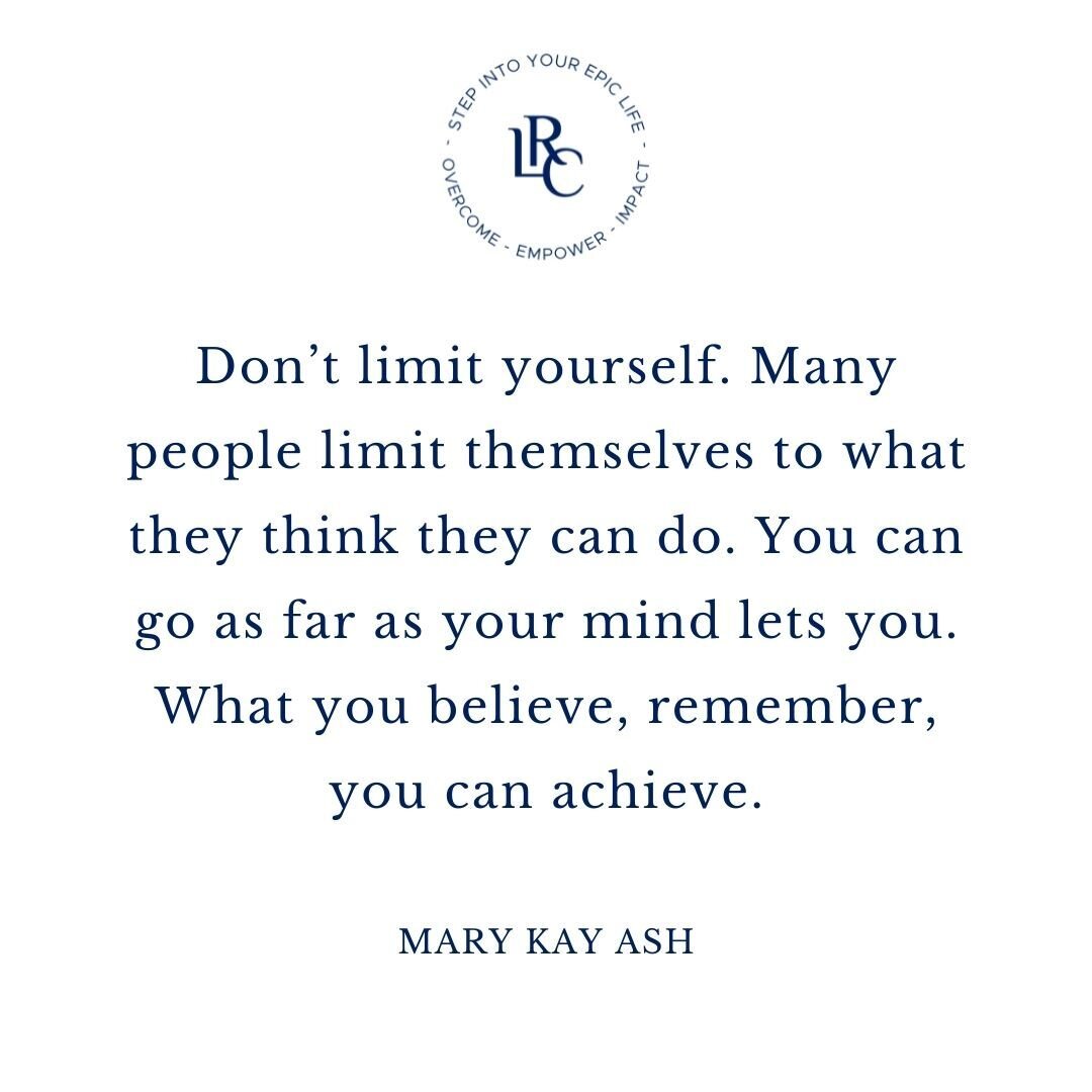 Don't limit yourself.
.
.
#thelarosaco #deanalarosa #joelarosa #quote #motivate #business #limit #mind #believe #remember #achieve #marykayash