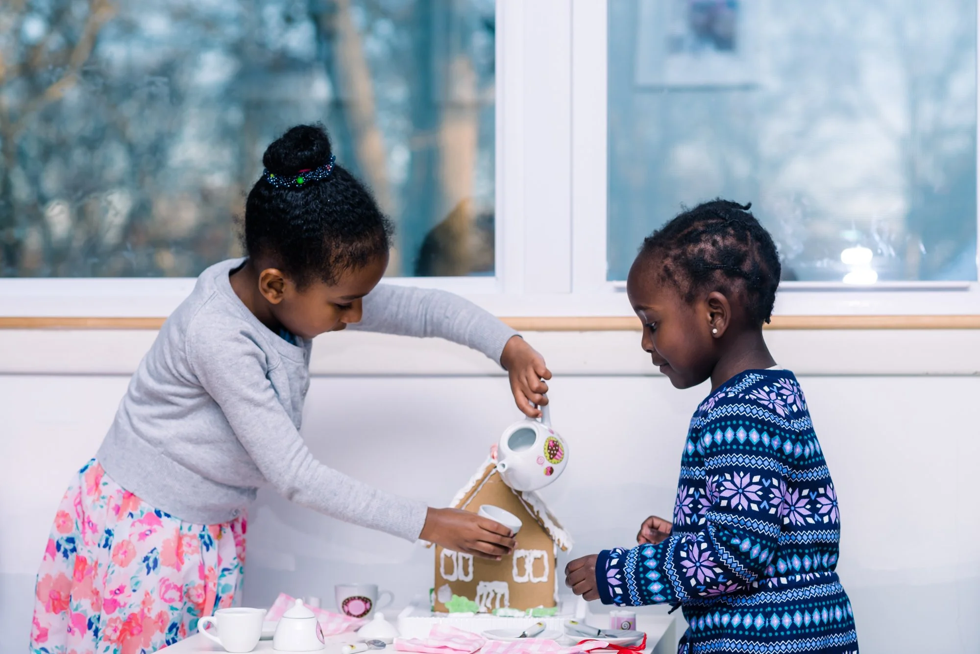 In Home Lifestyle Portrait Session - Tea for Two Girls Tea Party ...