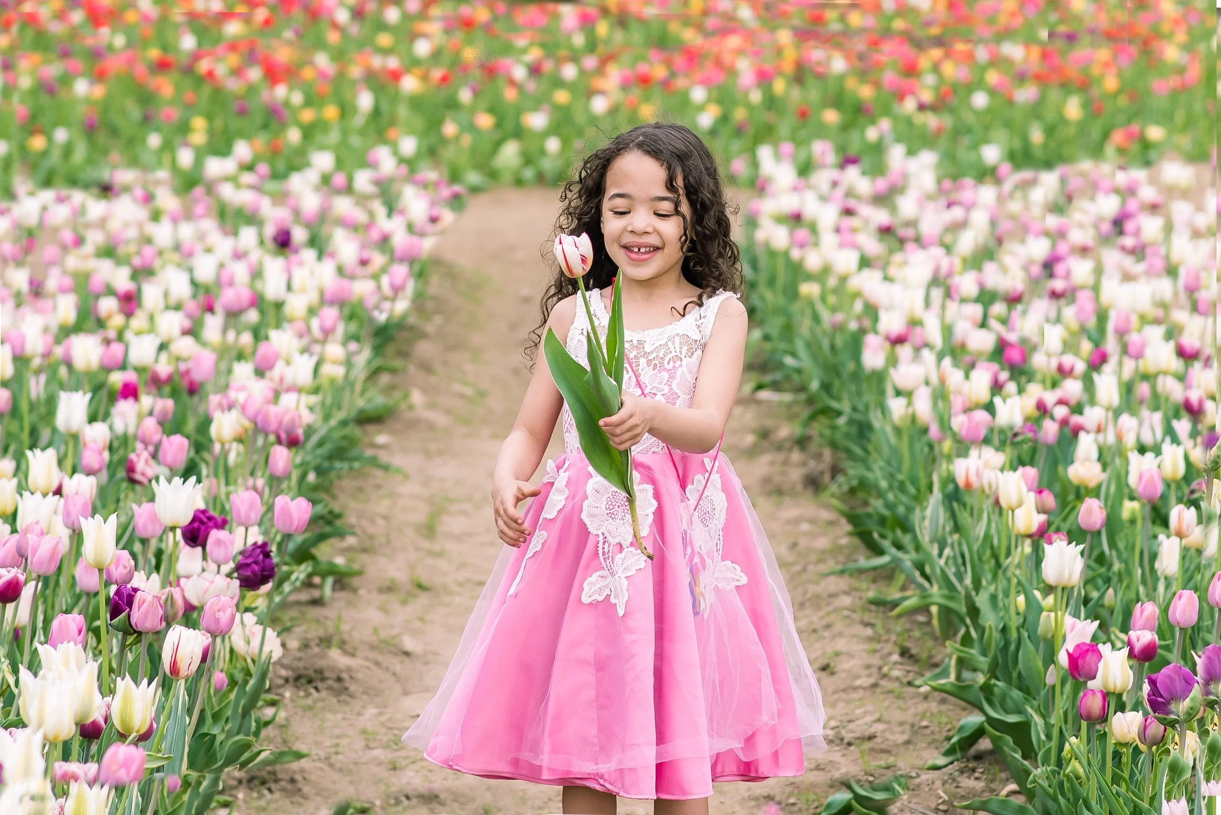 Mommy and Me Portraits at Wicked Tulip Farm Johnson RI