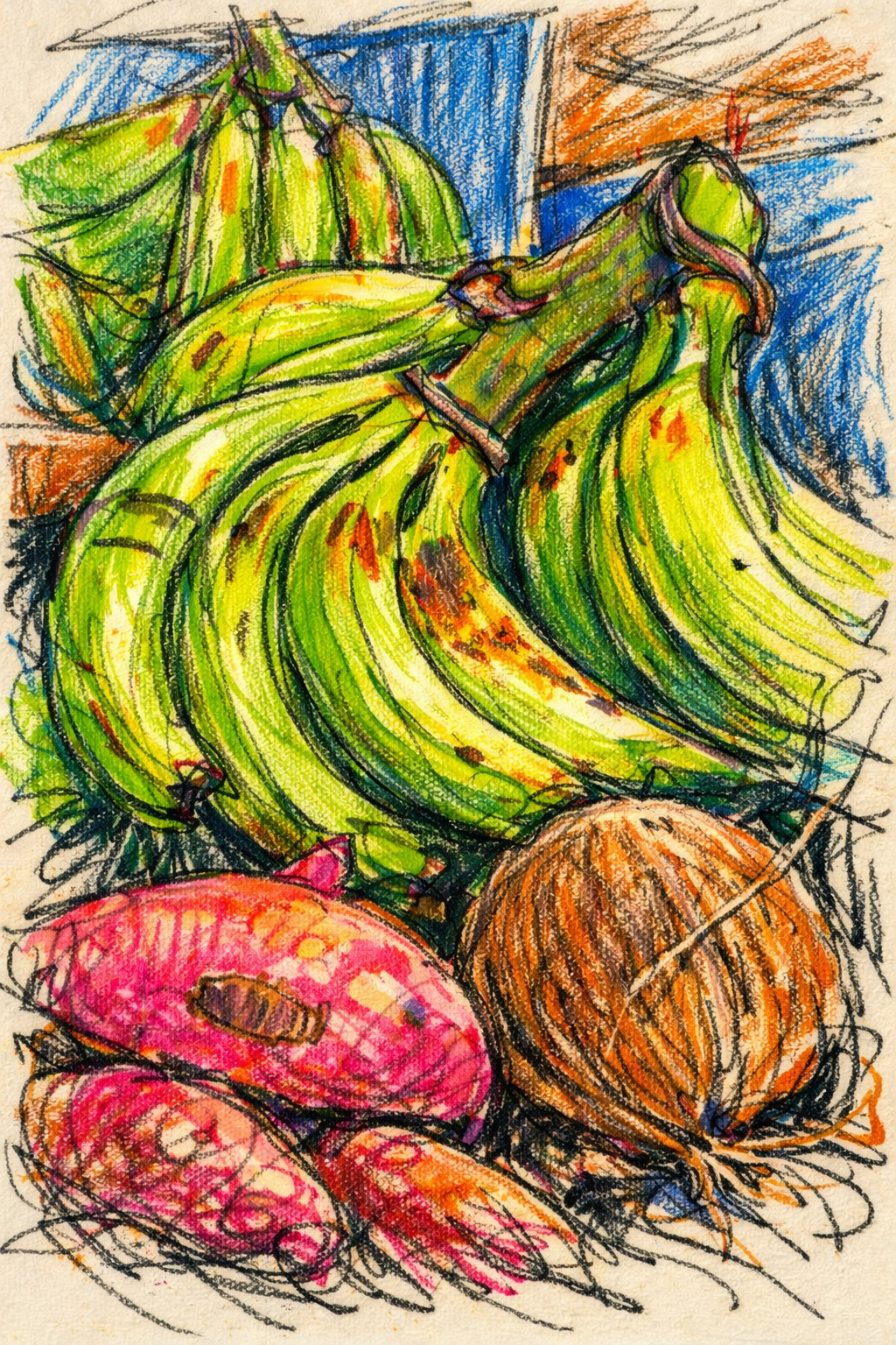 Still Life Drawing at the Farmers Market