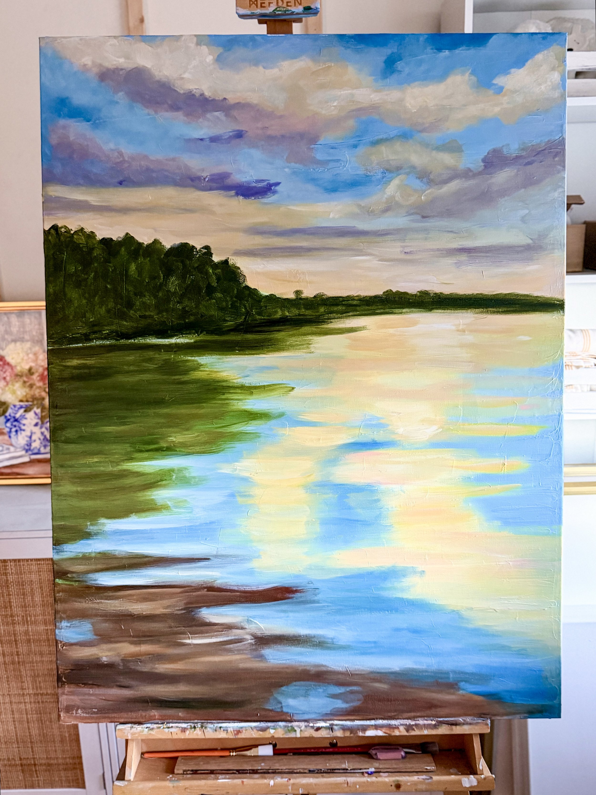 Lake Painting 30x40 KarenTodd commission WIP.jpg