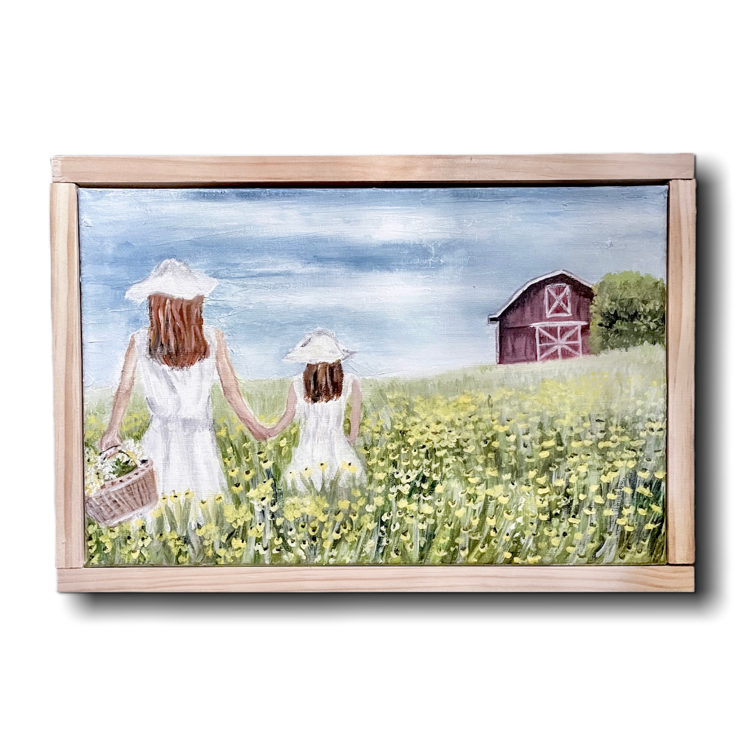 Mama and I in Wildflowers framed