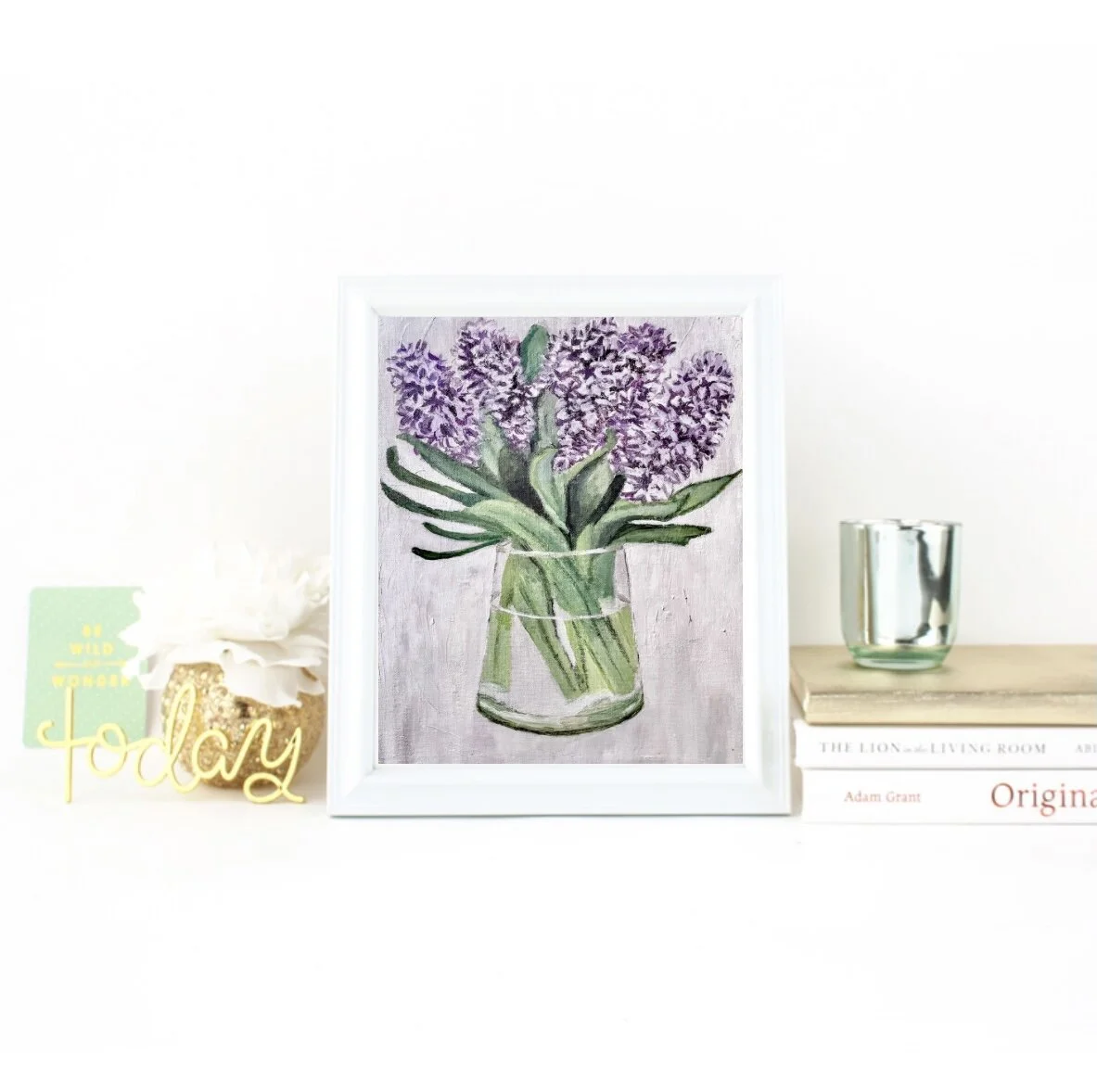Hyacinths Print flatlay