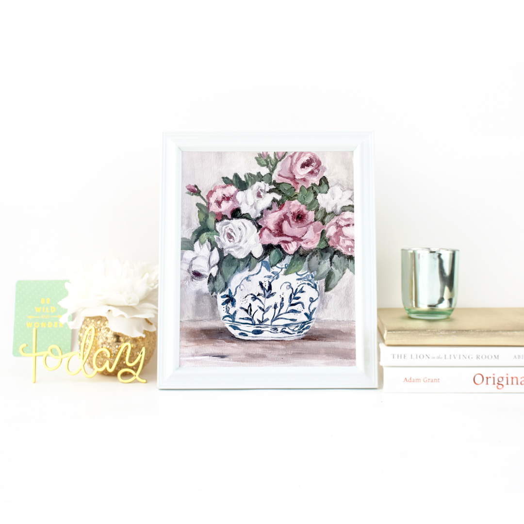 Roses Print flatlay