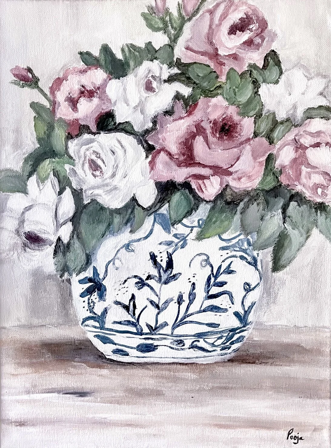 Roses Print closeup