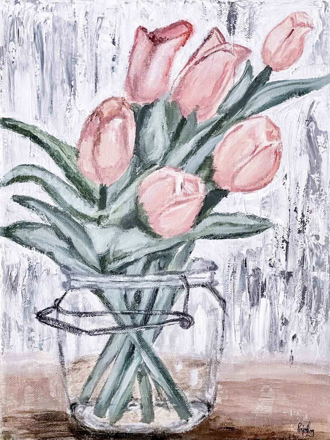 Tulips Print closeup
