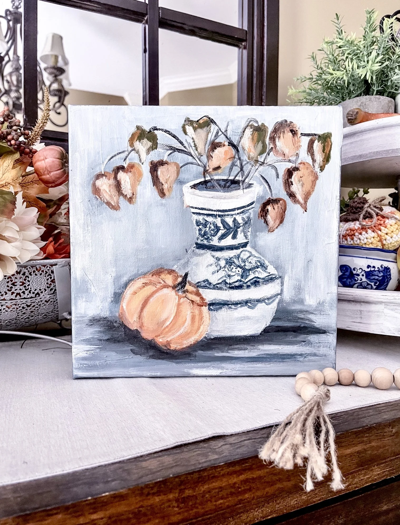 Gooseberries and Pumpkins in formal dining room 2.jpg