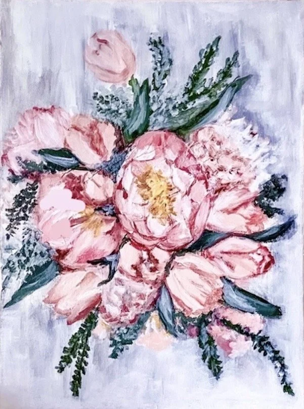 Custom Wedding Bouquet painting by Artist Pooja Roy.jpg