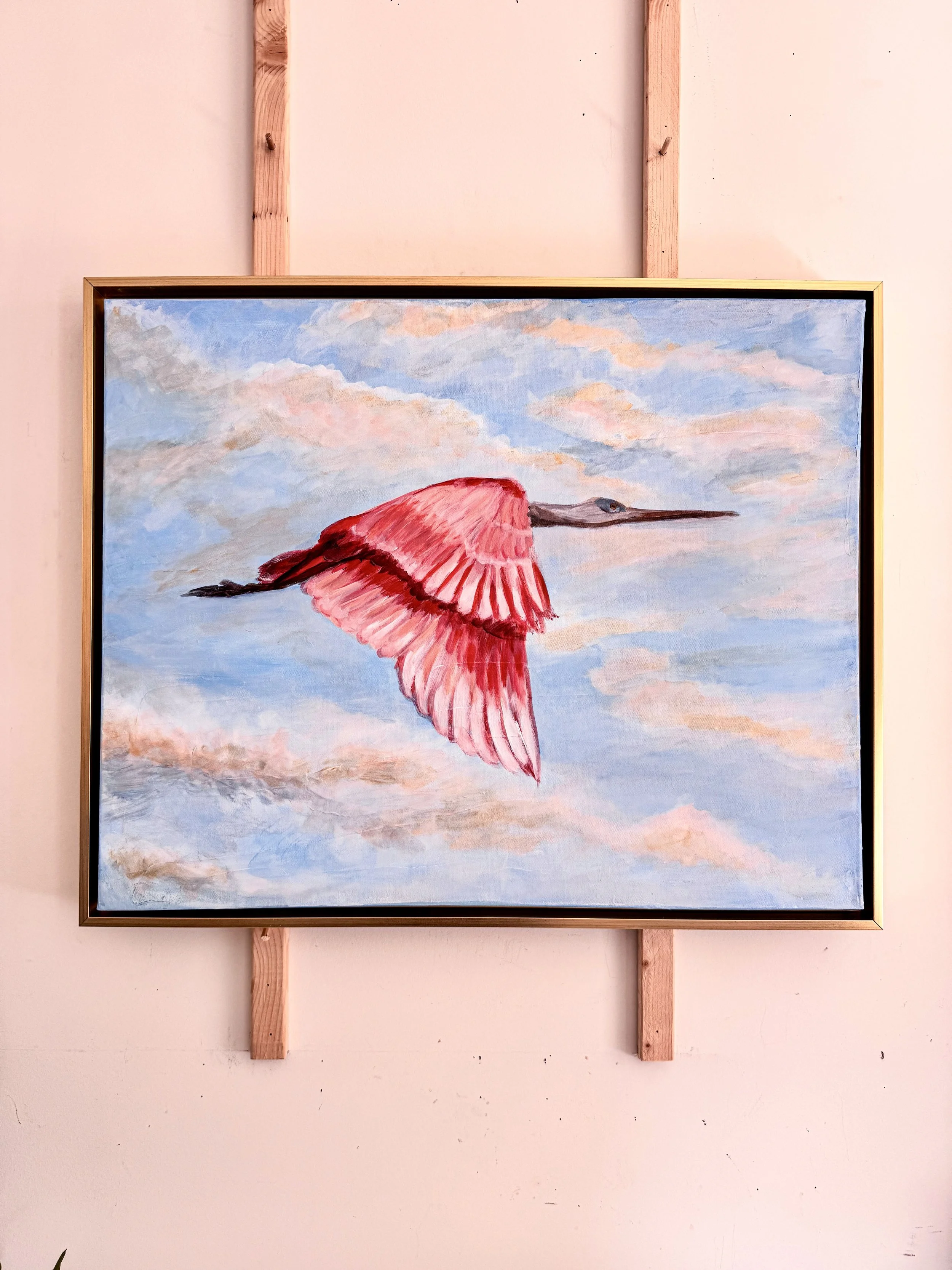 Rosey the Spoonbill Painting by Artist Pooja Roy.jpg