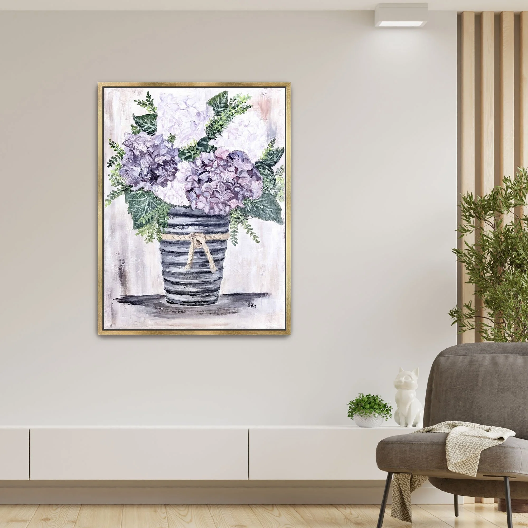 Hydrangea Print framed gold.jpg