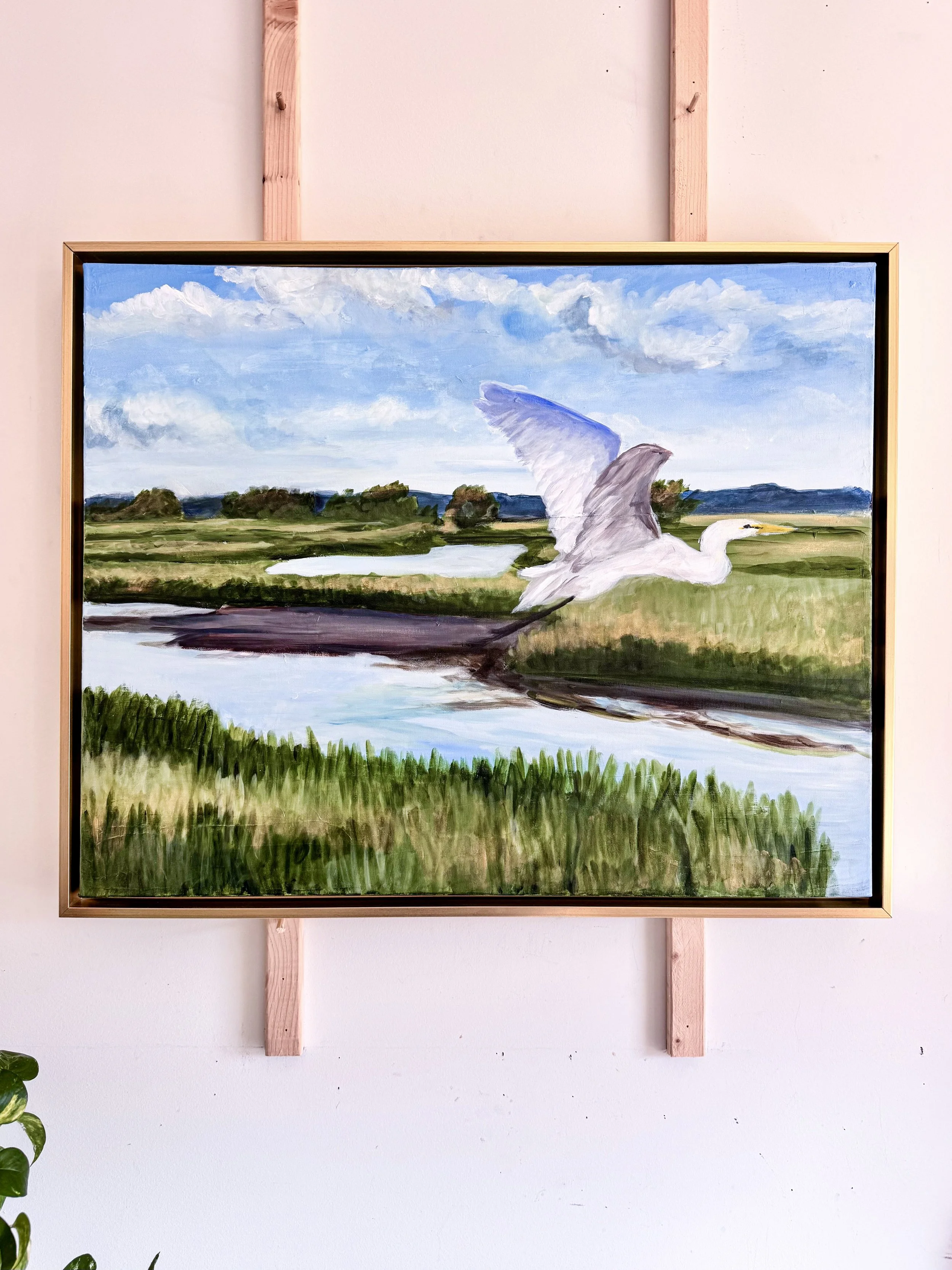 Flight in Marsh Painting by Artist Pooja Roy-2.jpg