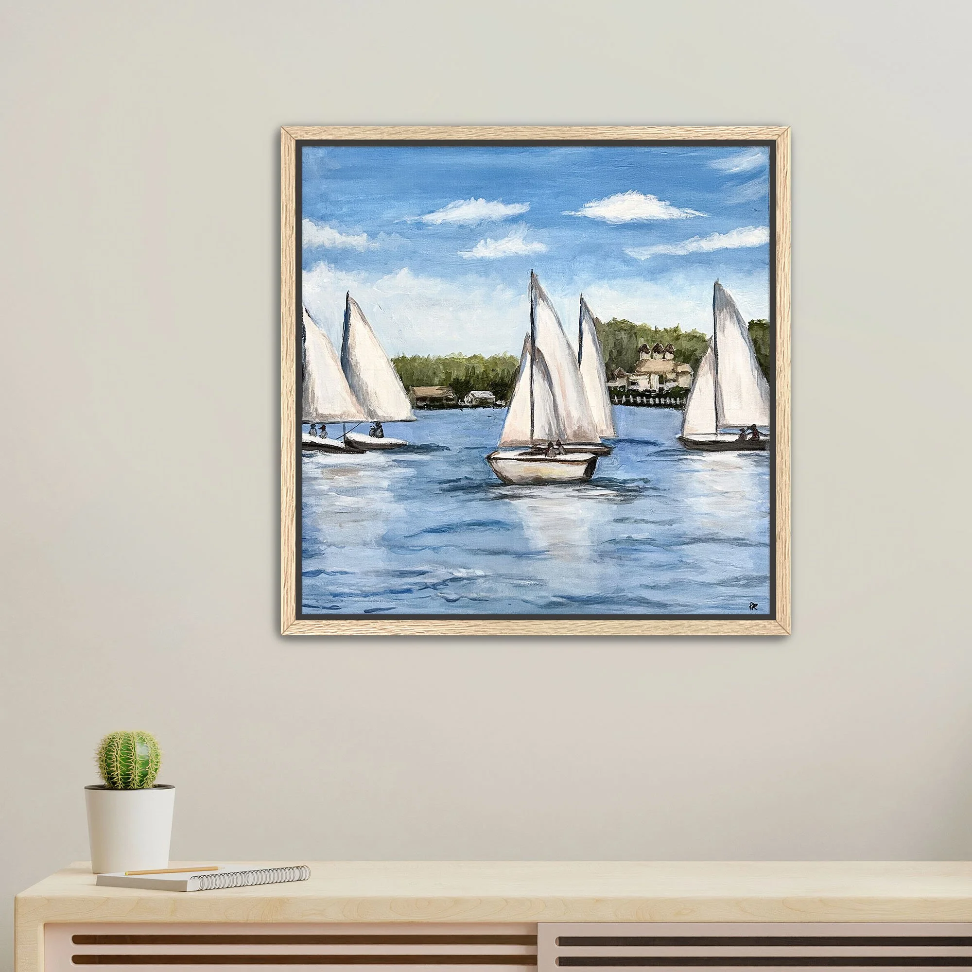 Sail Away Print framed oak.jpg