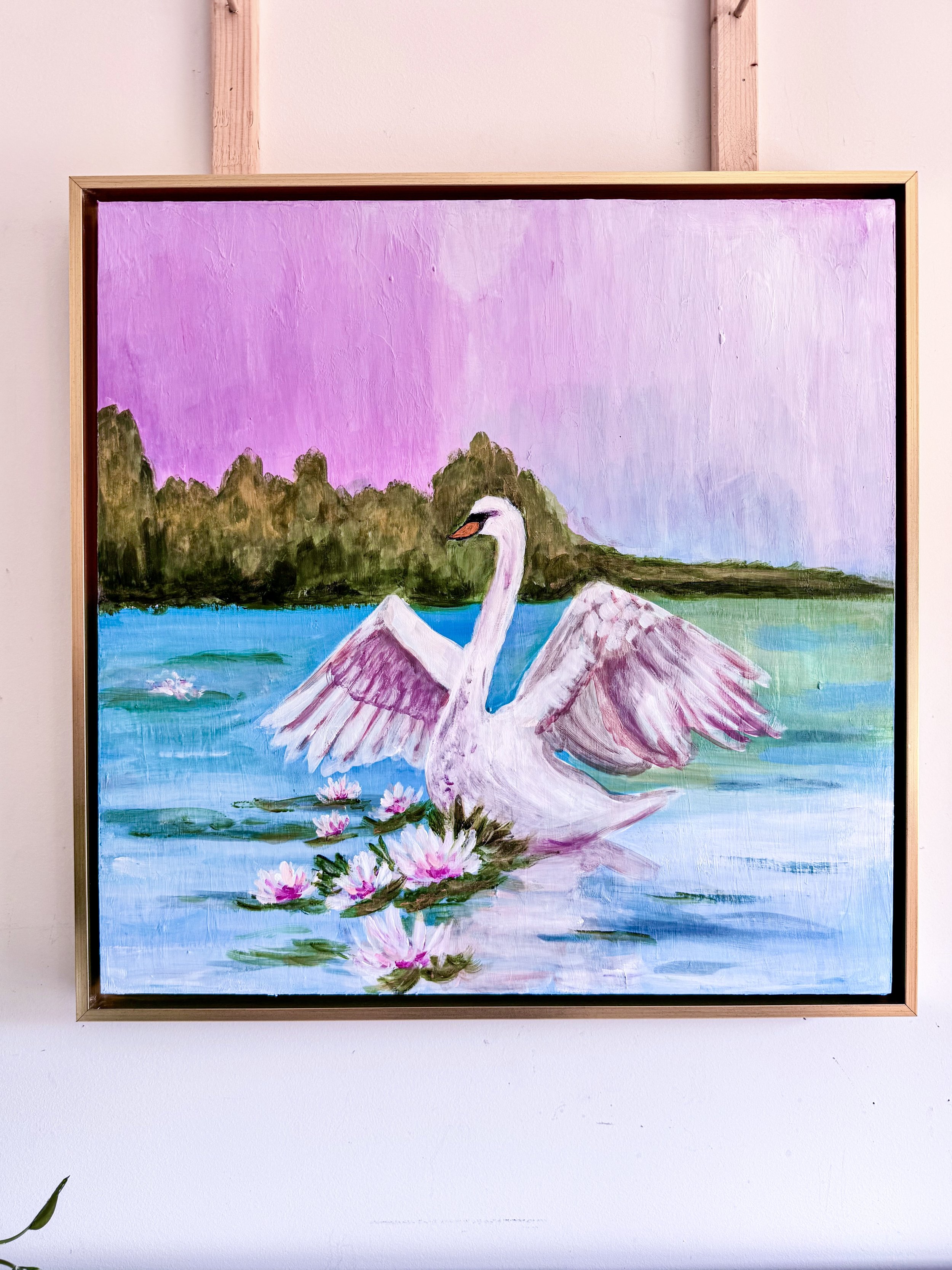 Serene Swan Painting by Artist Pooja Roy-3.jpg