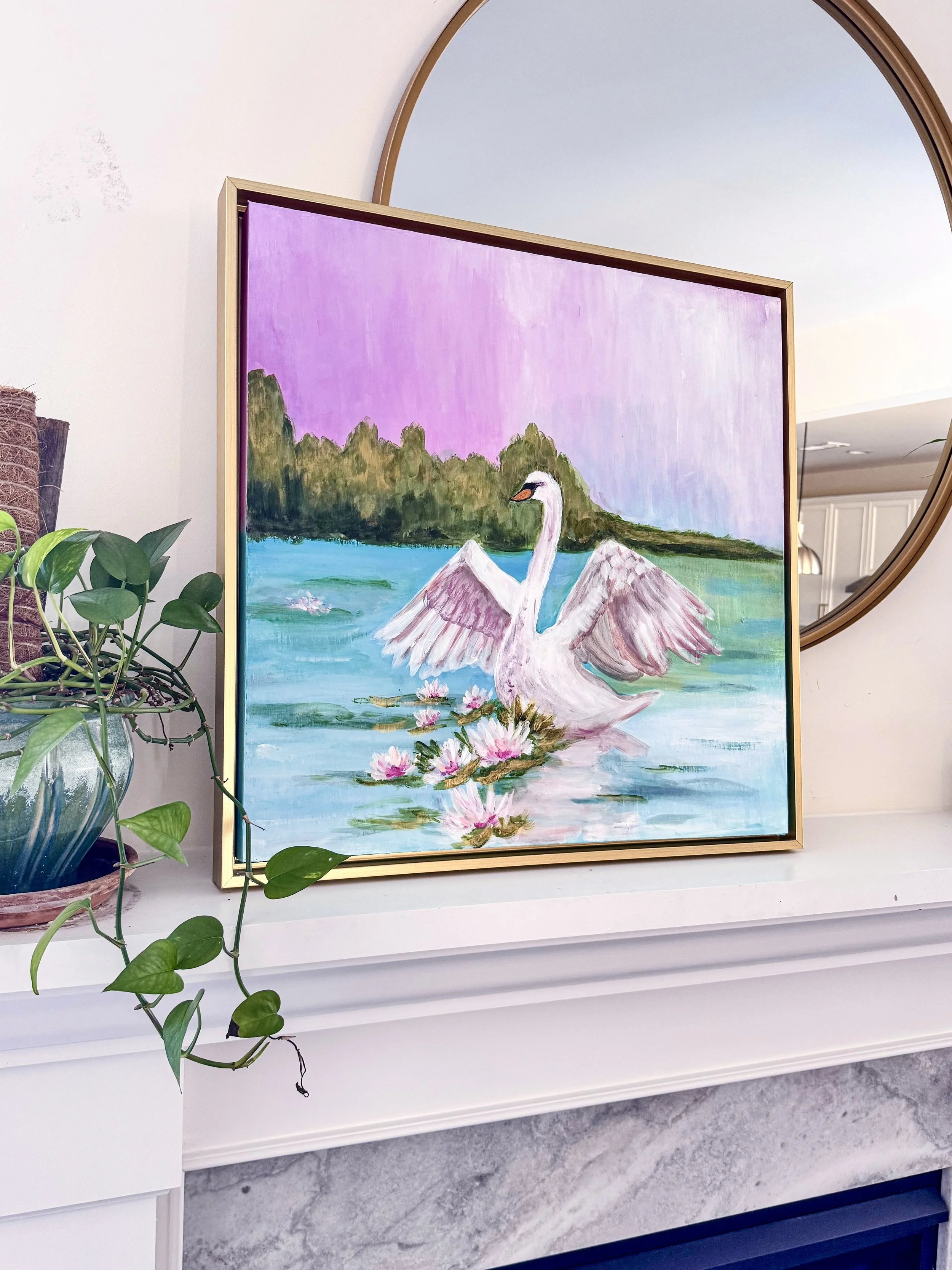 Serene Swan Painting by Artist Pooja Roy-6.jpg