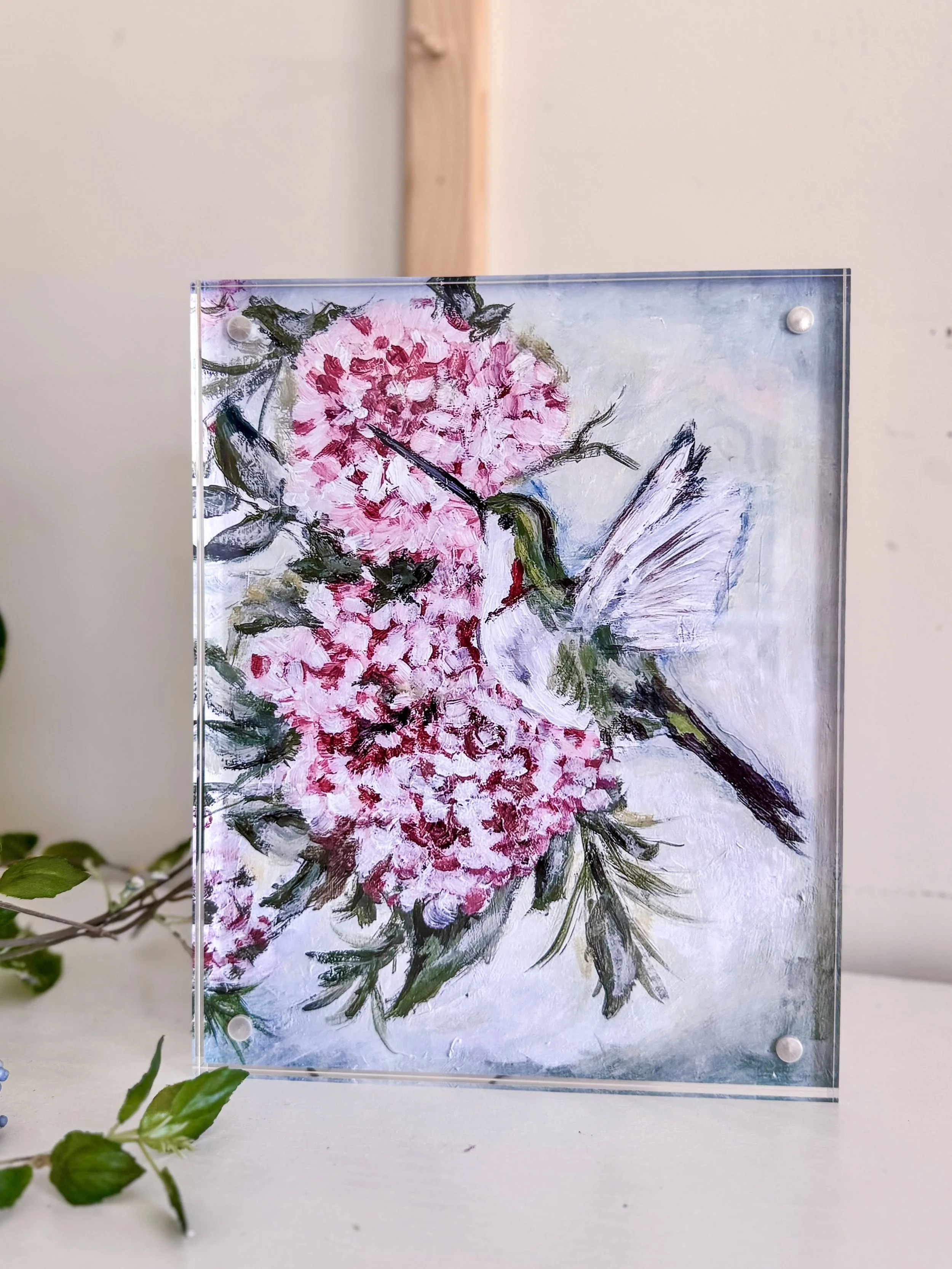 Healing Hummingbird Acrylic Block Print by Artist Pooja Roy.jpg
