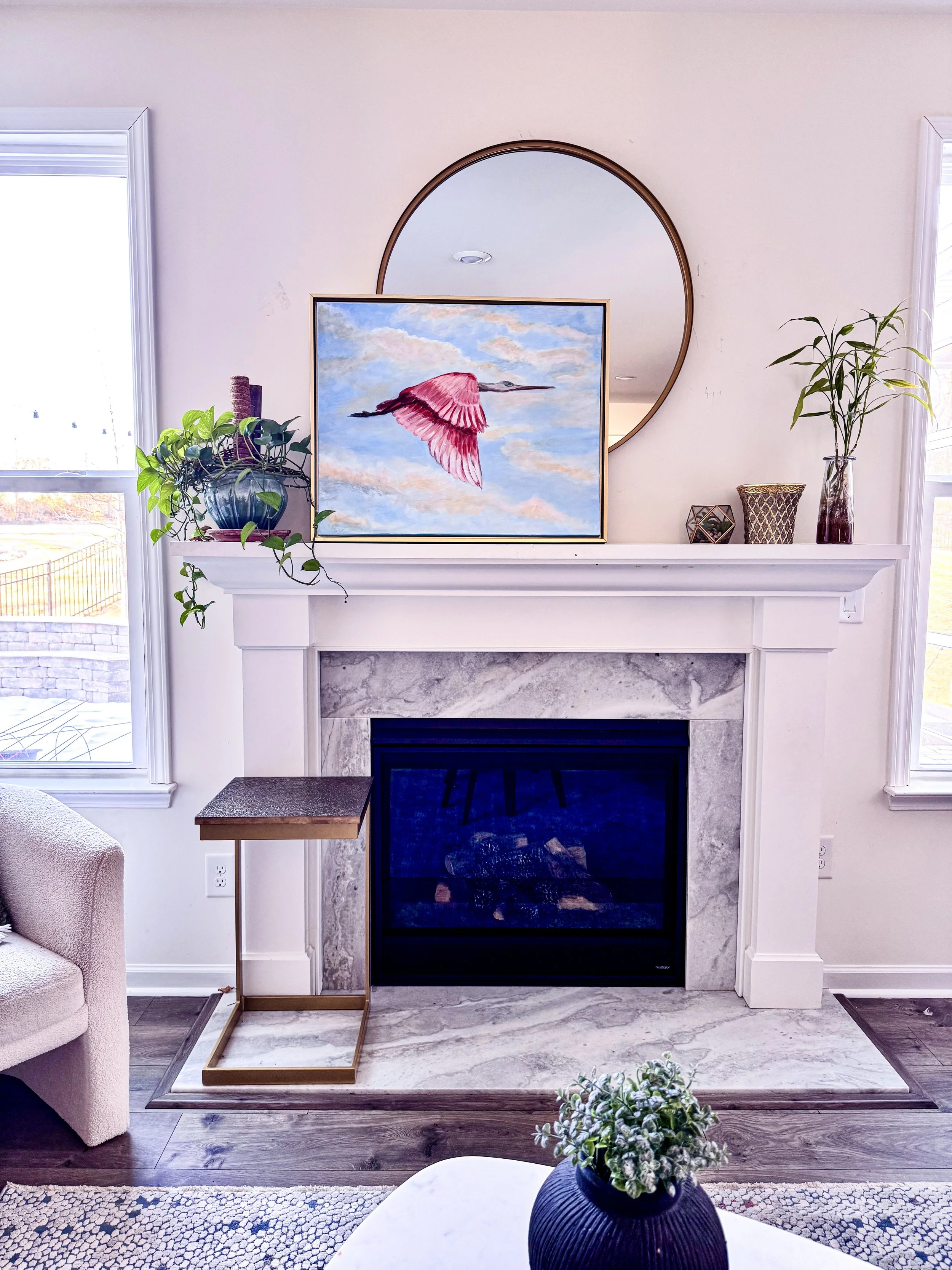 Rosey the Spoonbill Painting by Artist Pooja Roy-4.jpg