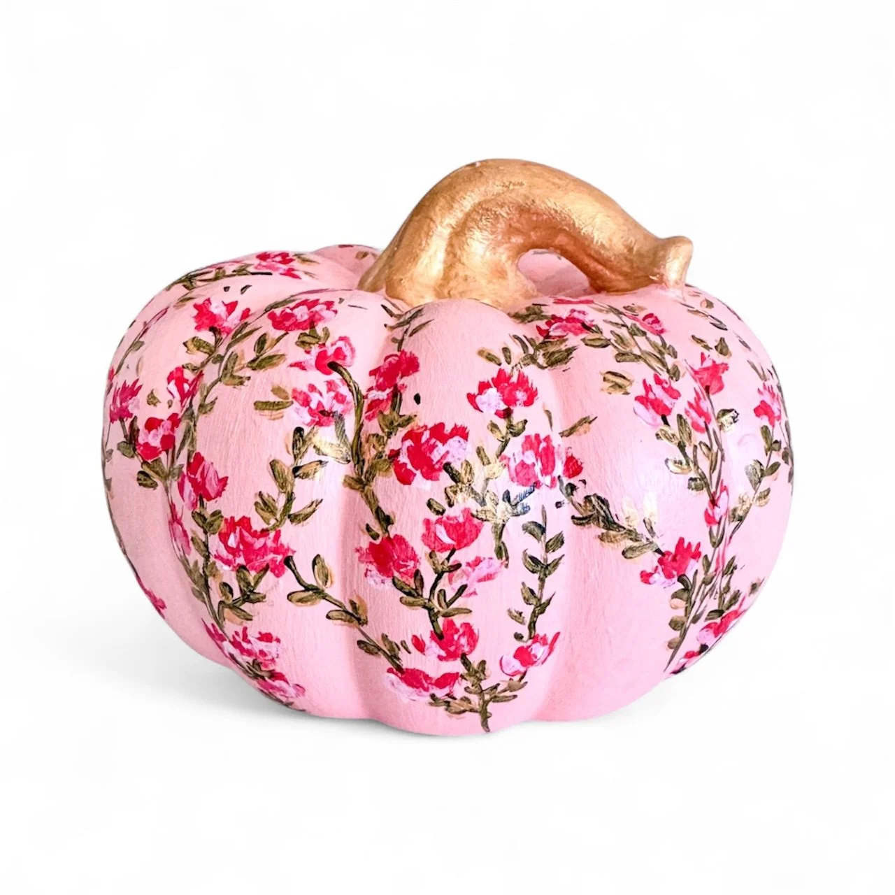 Pink Chinoiserie Pumpkin small - Charlotte, NC Artist Pooja Roy-6.JPG