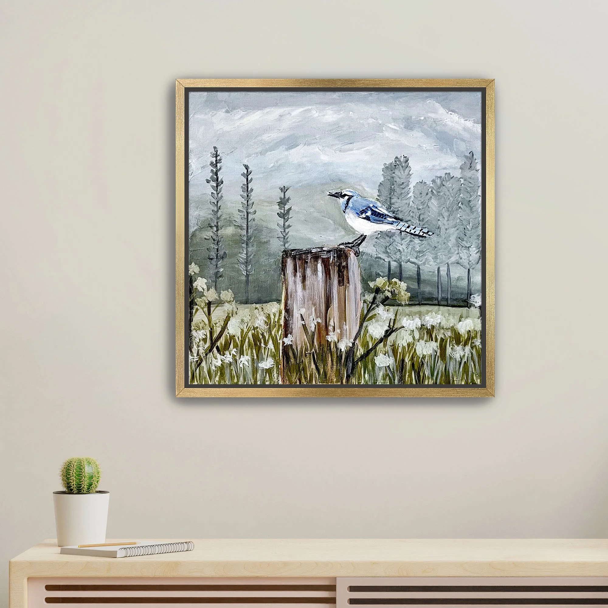 Perched in Paradise Print framed gold.jpg