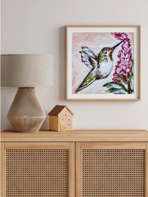 Henry The Hummingbird Art Print mockup.png