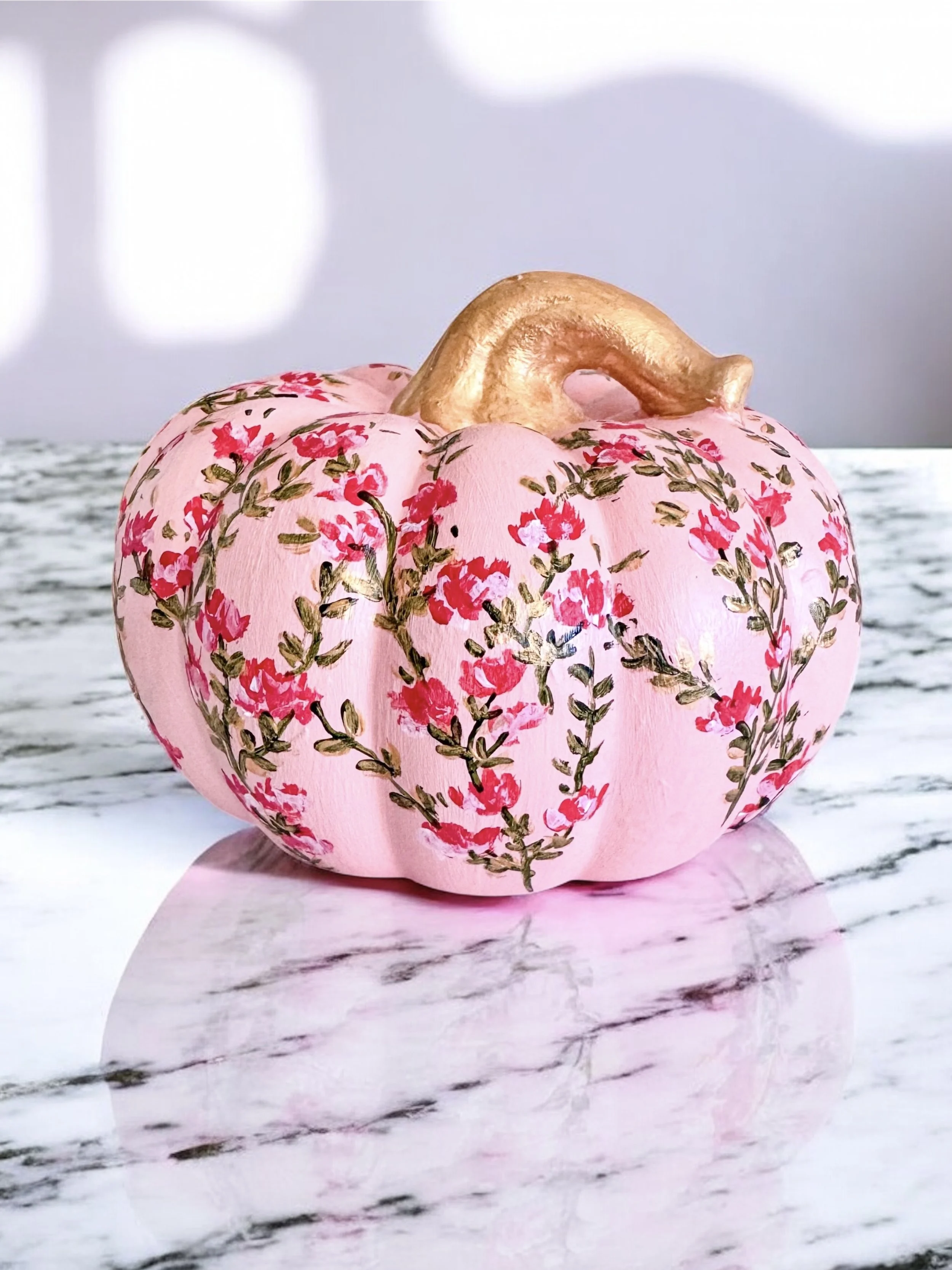 Pink Chinoiserie Pumpkin small - Charlotte, NC Artist Pooja Roy-4.jpg