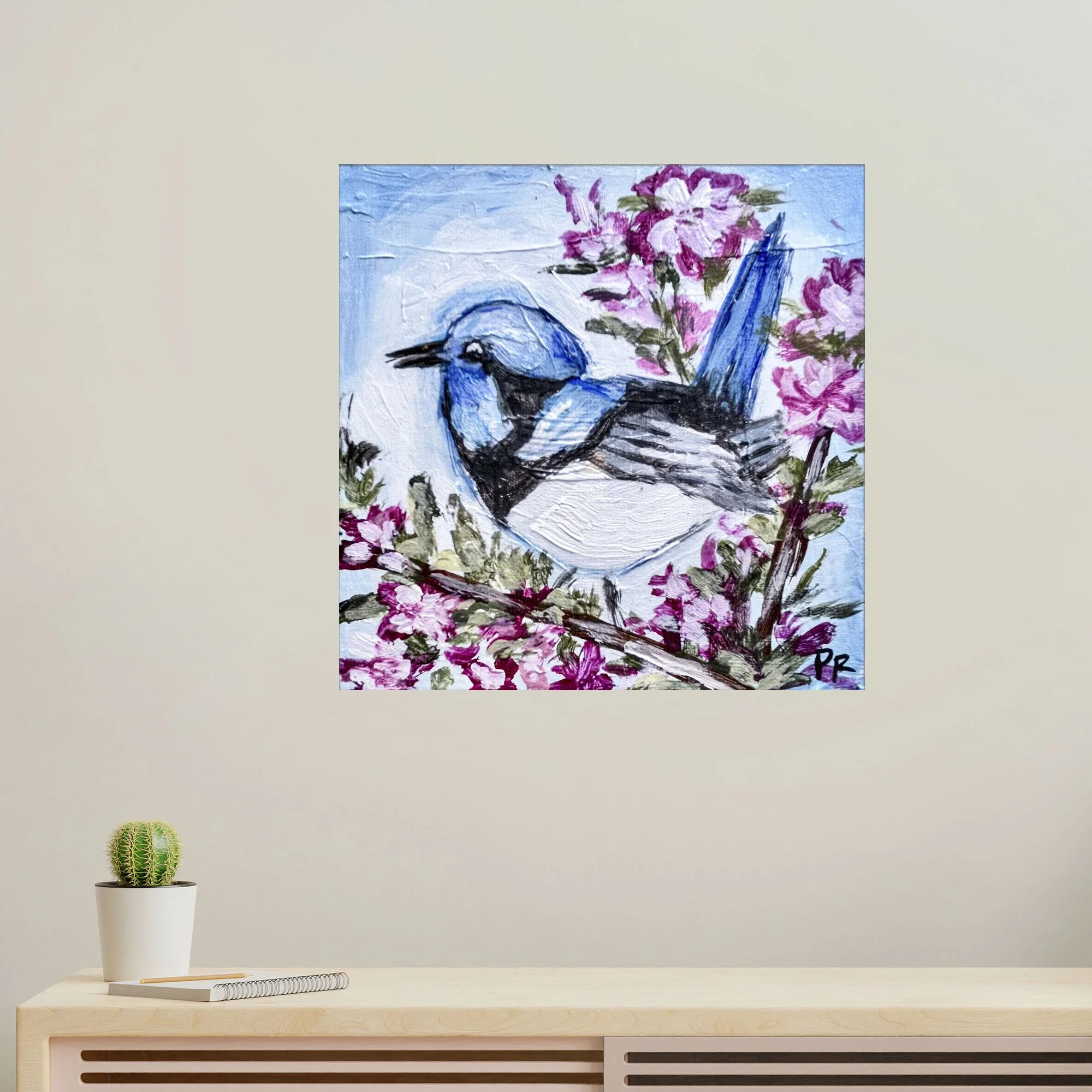 Blue Wren Bird Print no frame.jpg