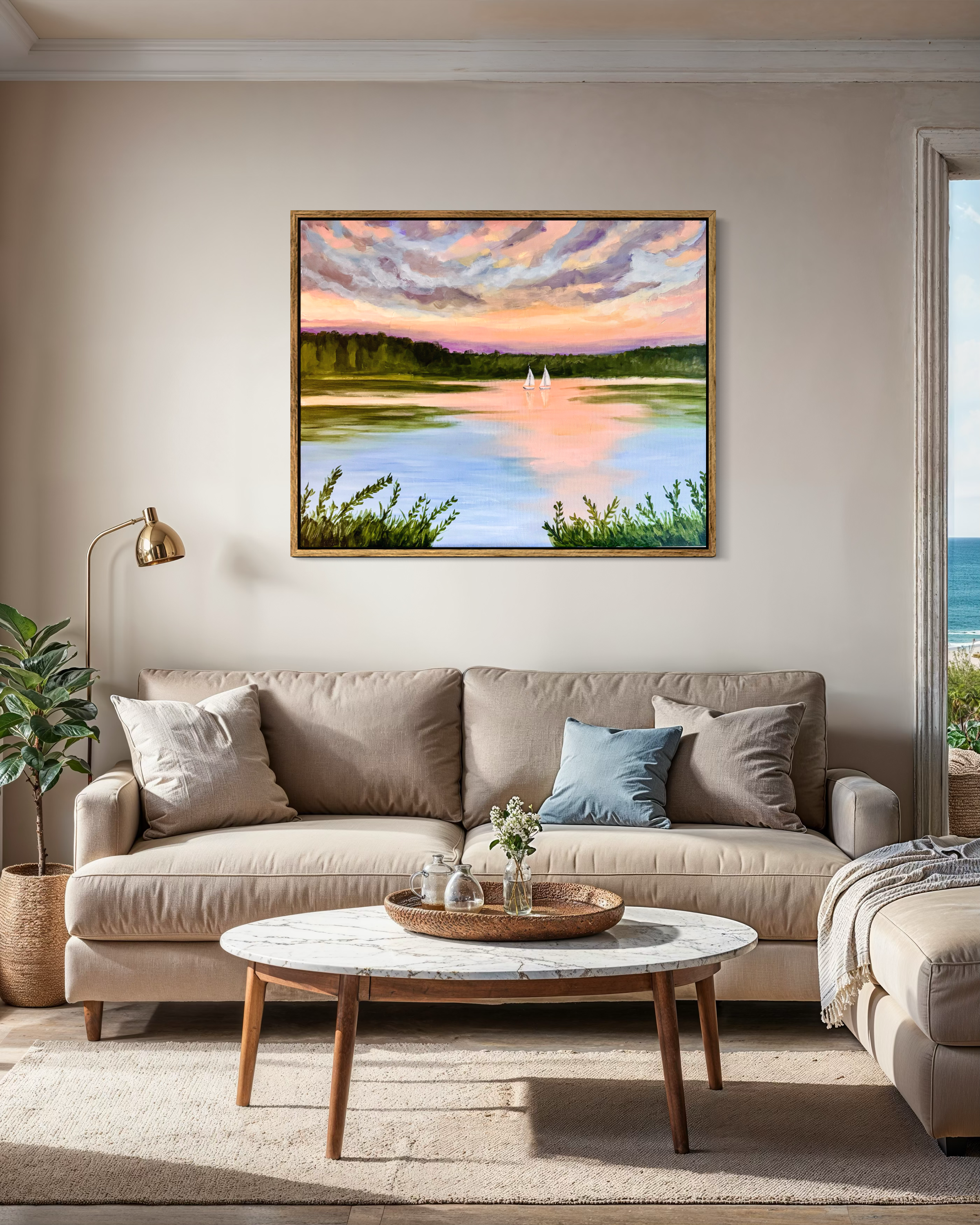 Evening Reflection Painting by Artist Pooja Roy_mockup.PNG