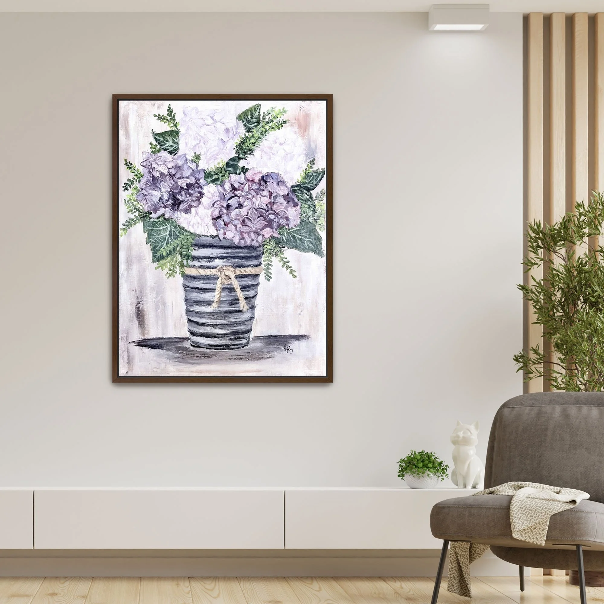 Hydrangea Print framed walnut.jpg