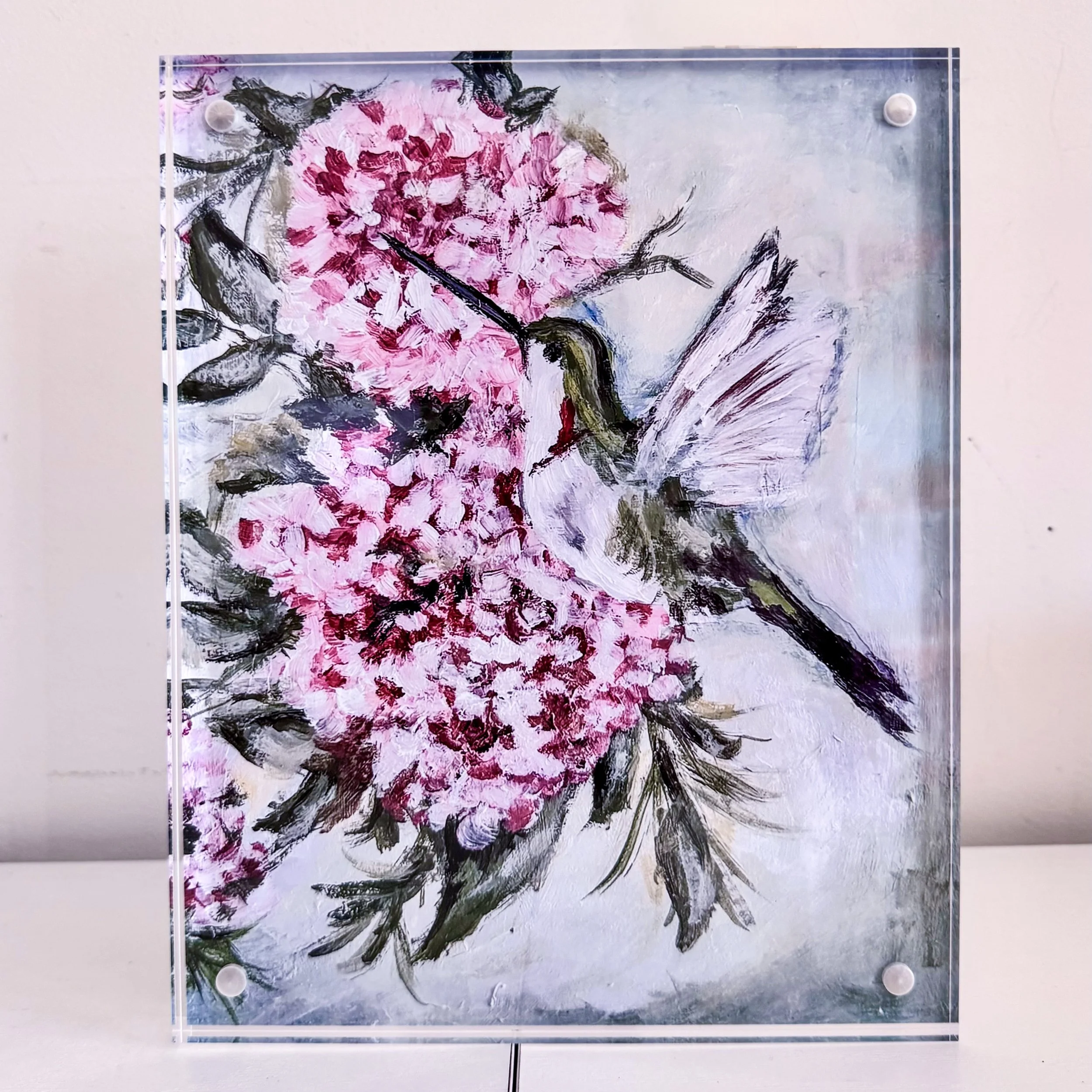 Healing Hummingbird Acrylic Block Print by Artist Pooja Roy_1.jpg