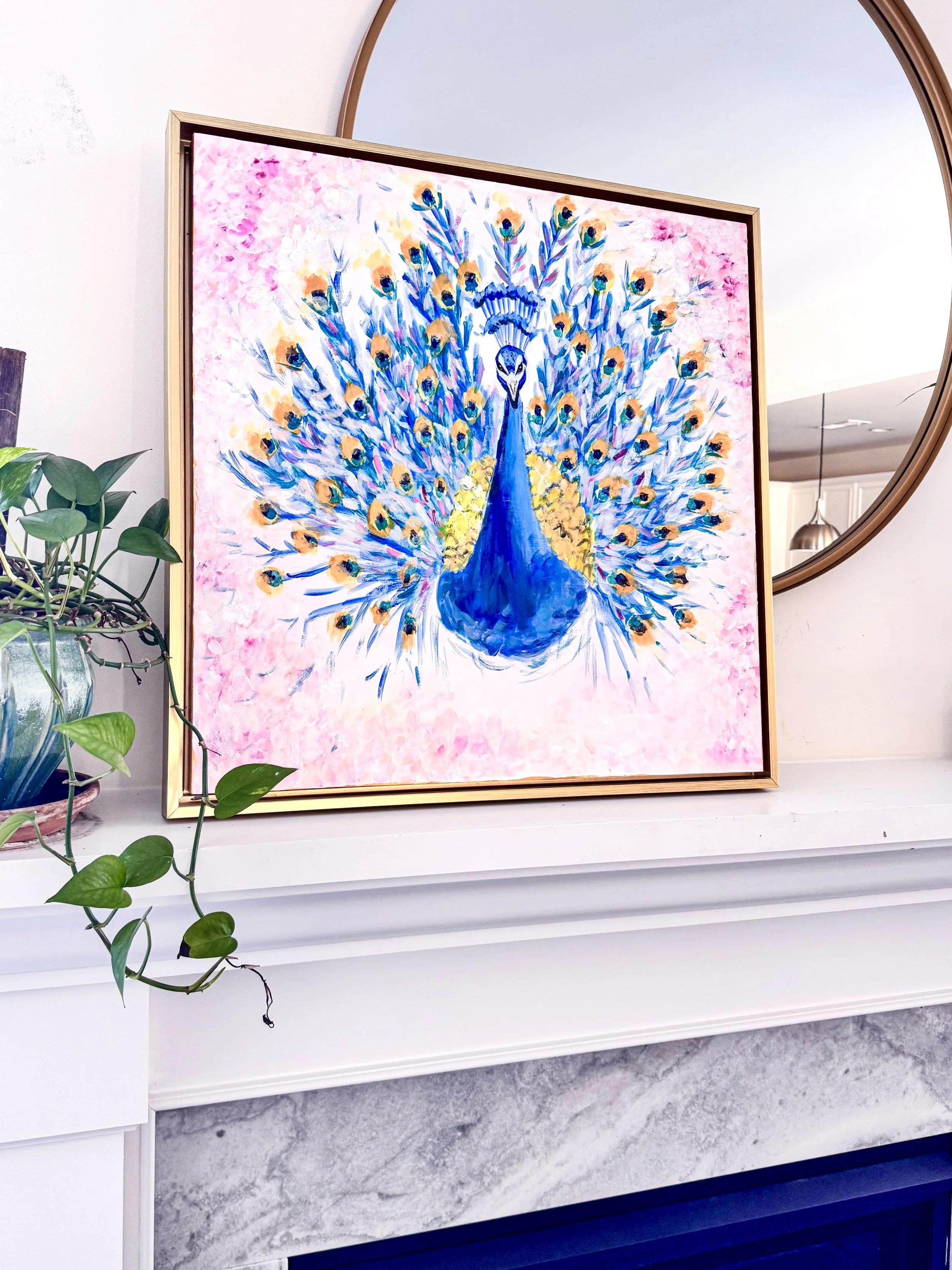 Peacock Bloom Painting by Artist Pooja Roy-6.jpg