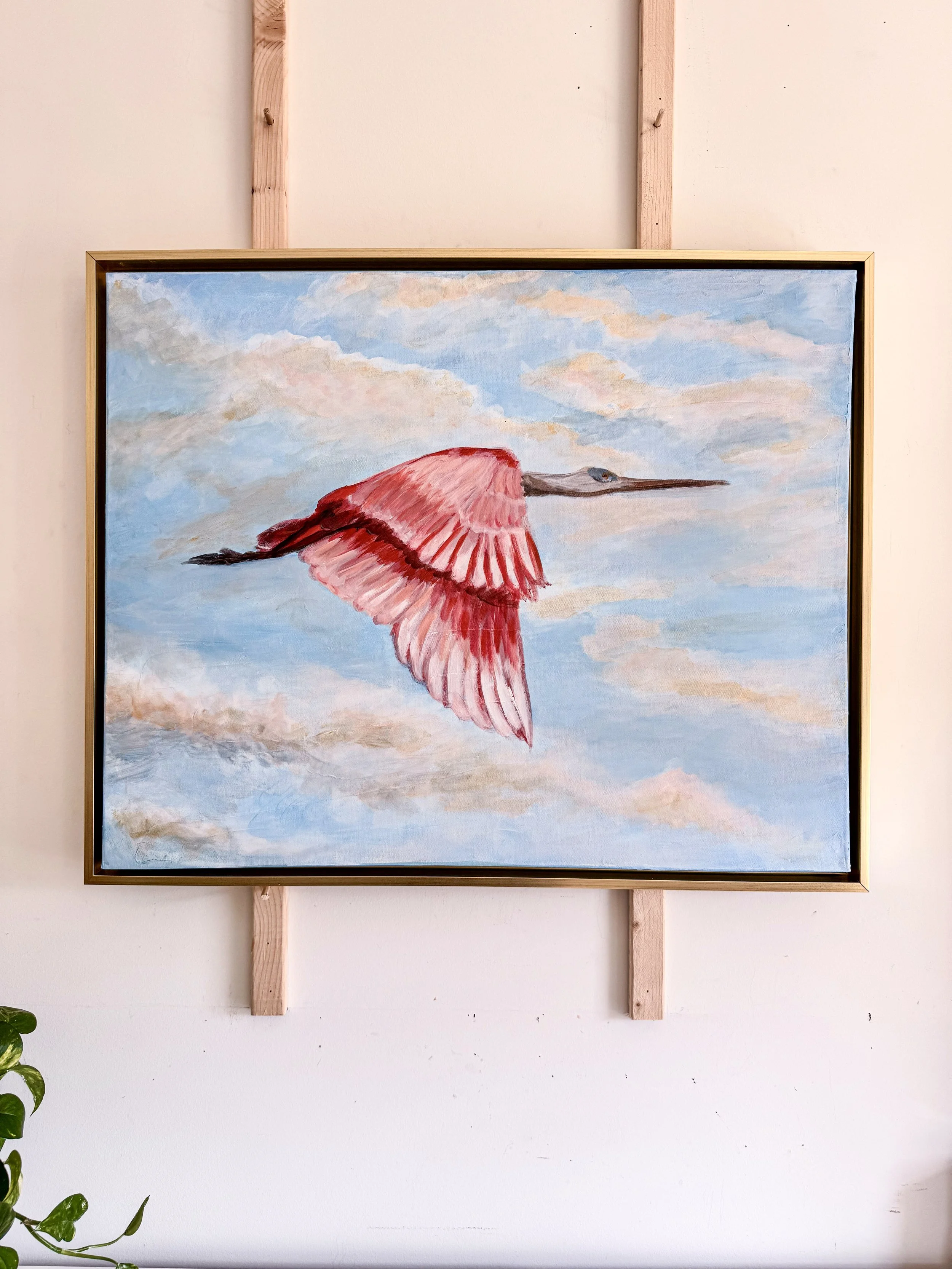 Rosey the Spoonbill Painting by Artist Pooja Roy-3.jpg